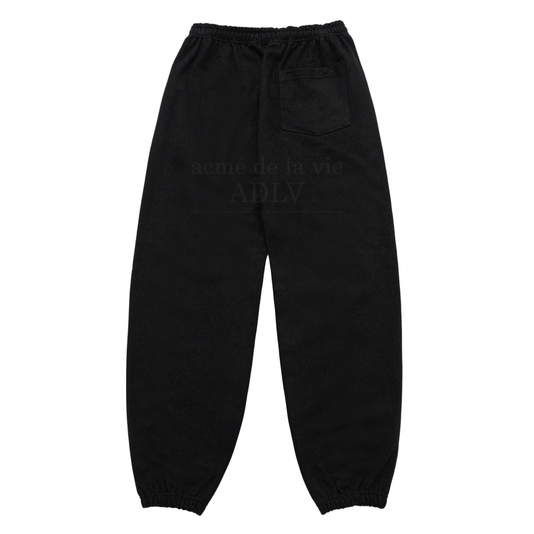 ADLV - Quần Nỉ Round Script Boucle Logo Đen