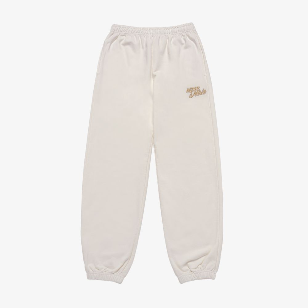 ADLV - Quần Nỉ Round Script Boucle Logo Kem
