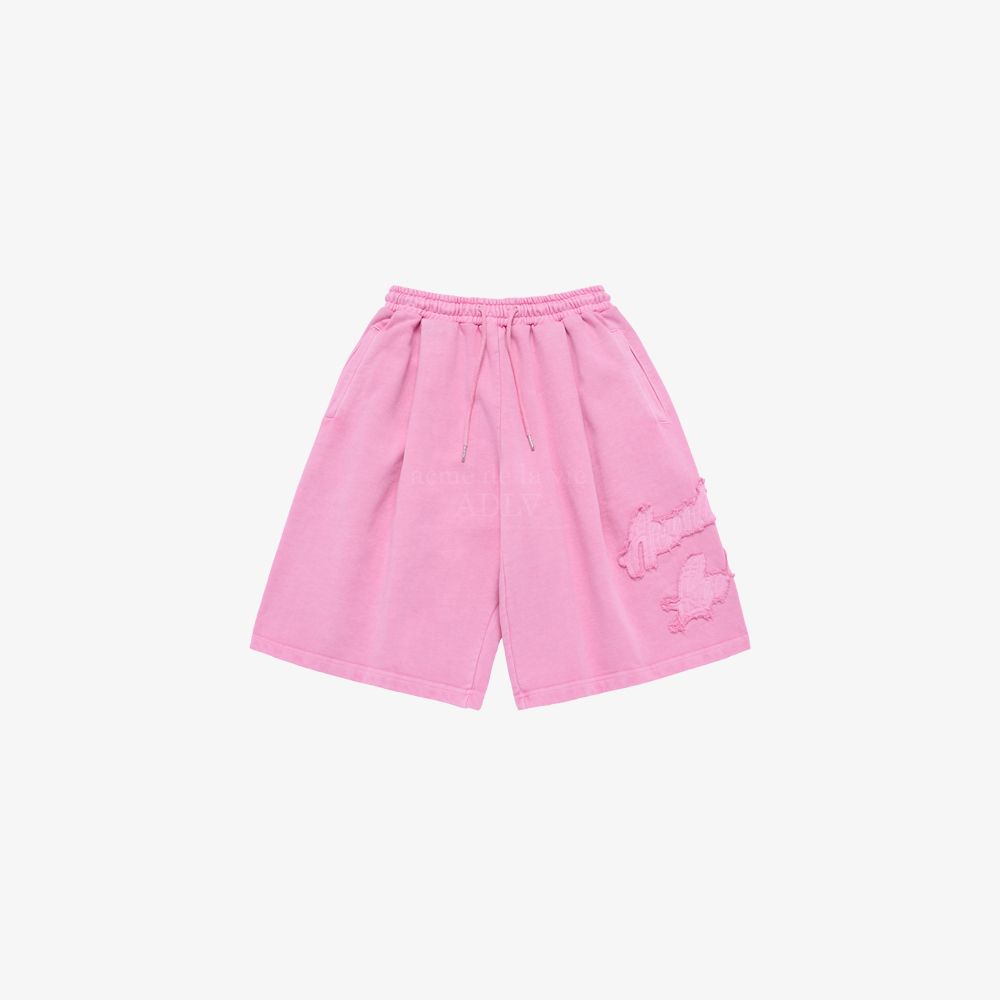 ADLV - Quần Short Applique Logo Pigment Hồng