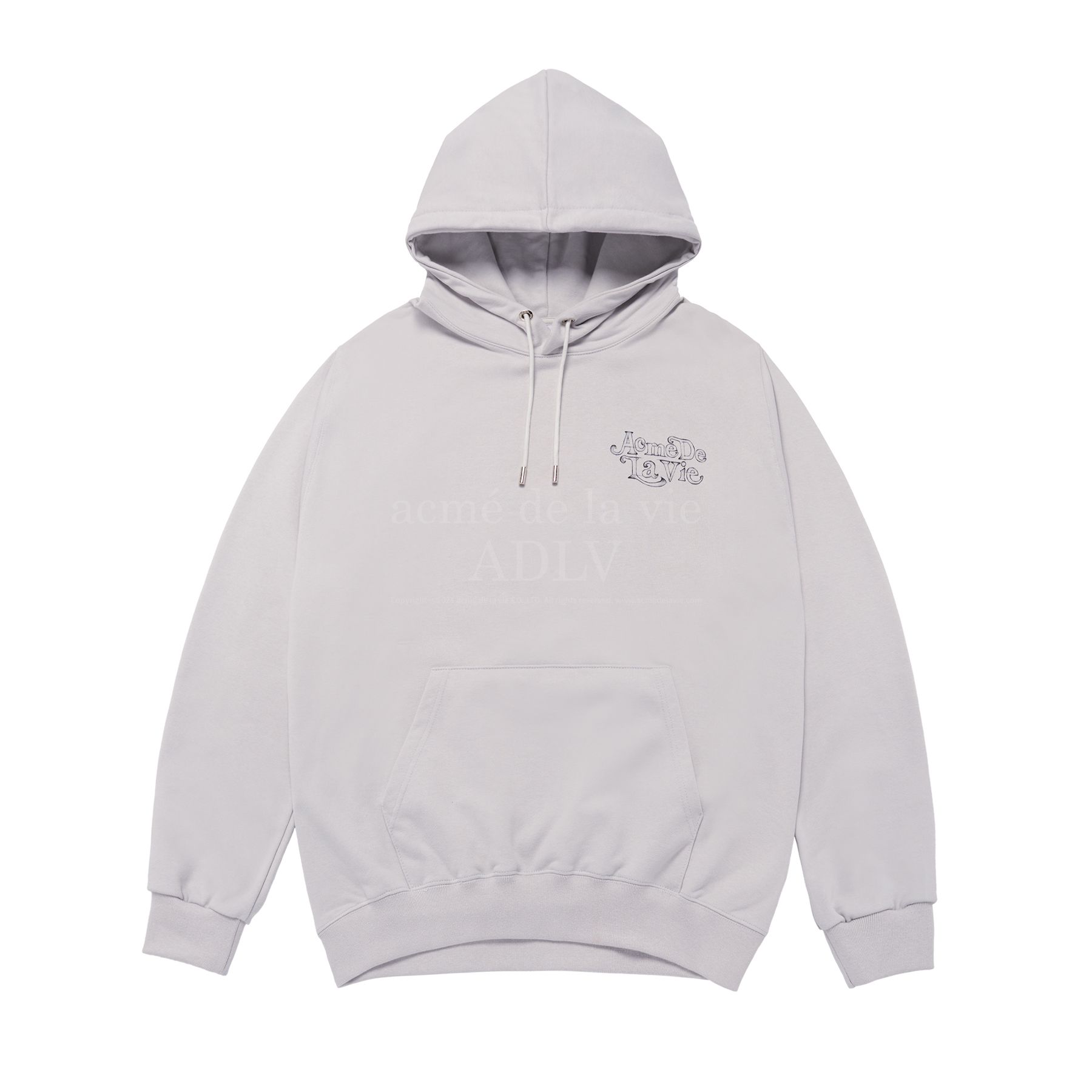 ADLV - Áo Hoodie Blur Sketch Bear Xám