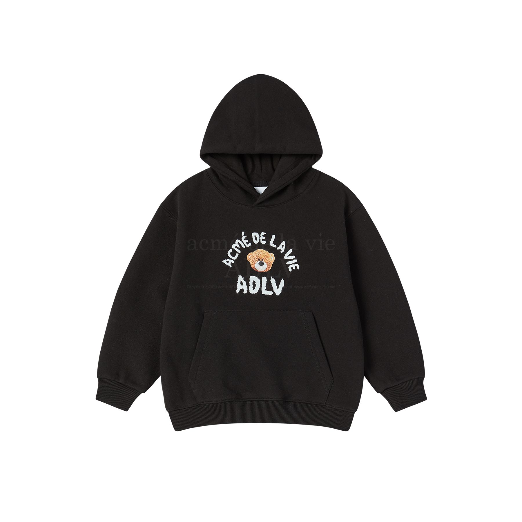 ADLV - [KIDS] Áo Hoodie Teddy Bear Đen