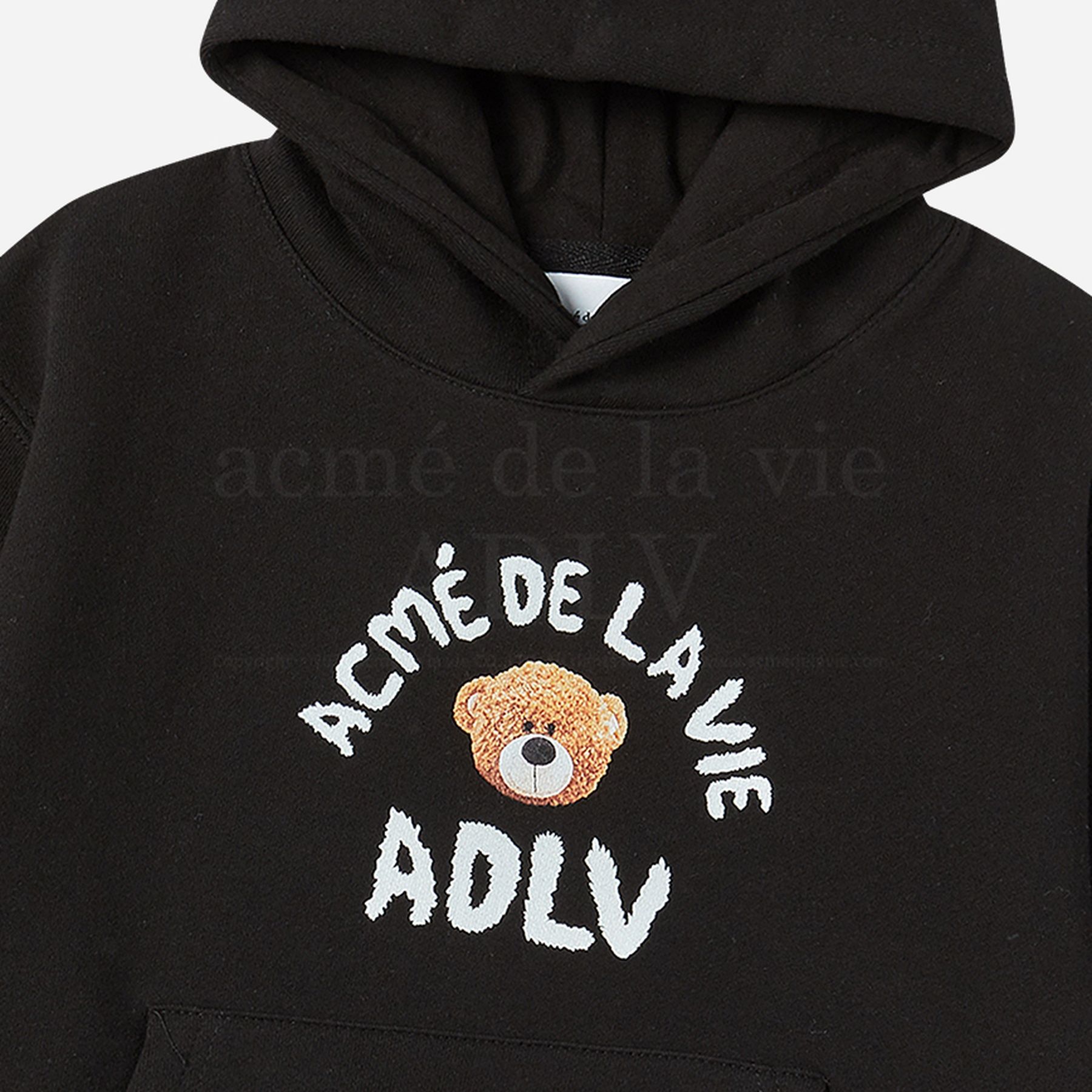 ADLV - [KIDS] Áo Hoodie Teddy Bear Đen