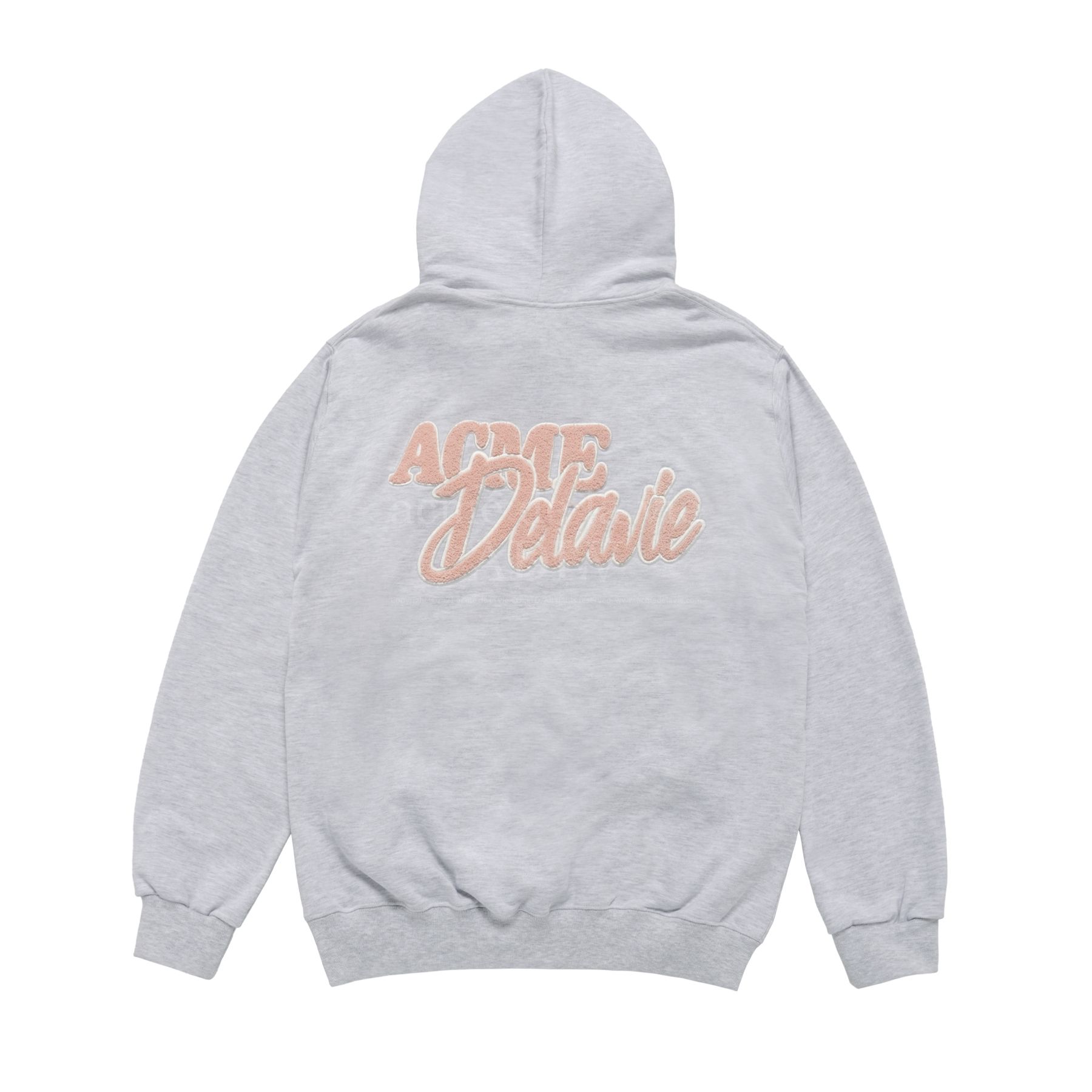 ADLV - Áo Hoodie Round Script Boucle Logo Xám