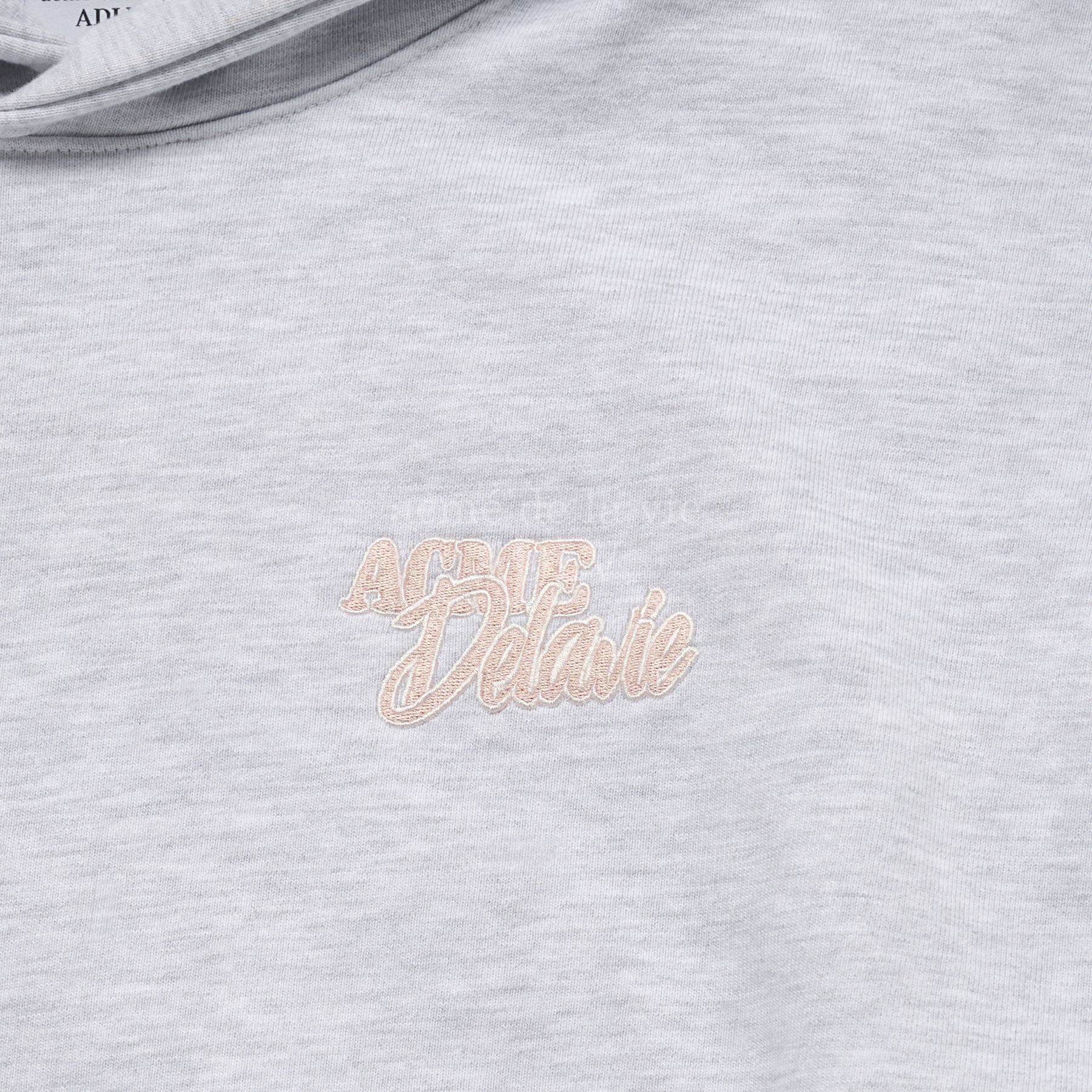 ADLV - Áo Hoodie Round Script Boucle Logo Xám