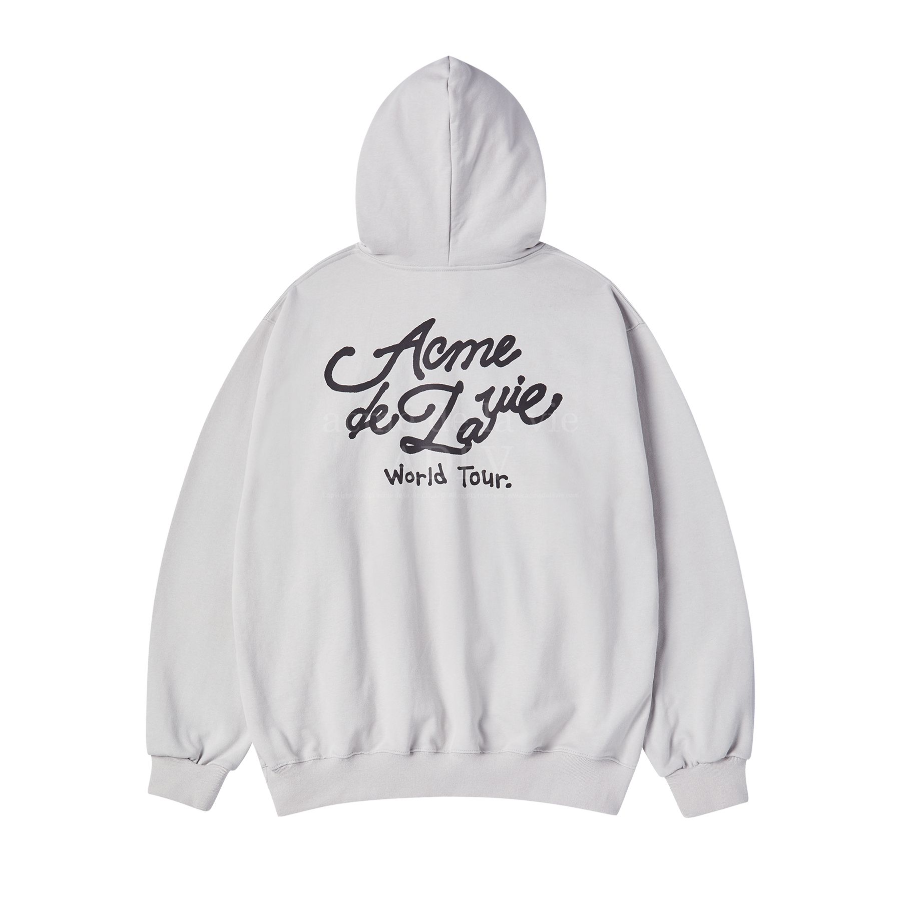 ADLV - Áo Hoodie World Tour Script Logo Xám