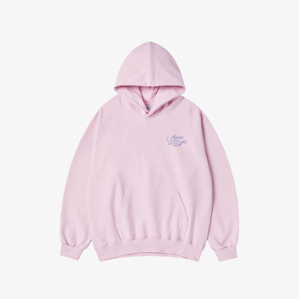 ADLV - Áo Hoodie World Tour Script Logo Hồng Nhạt