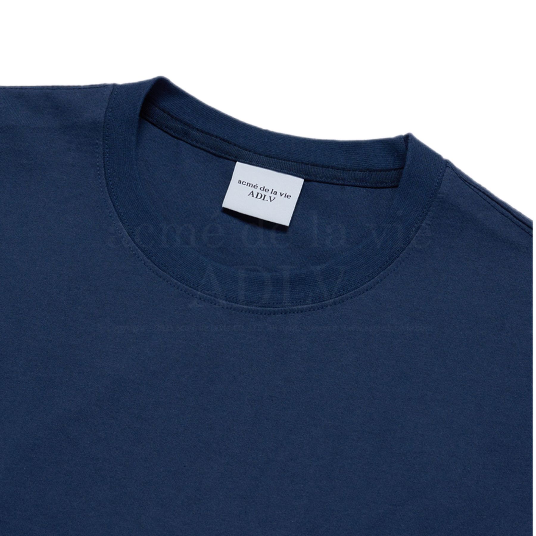 ADLV - Áo Thun Sleeve Lettering Logo Xanh Navy