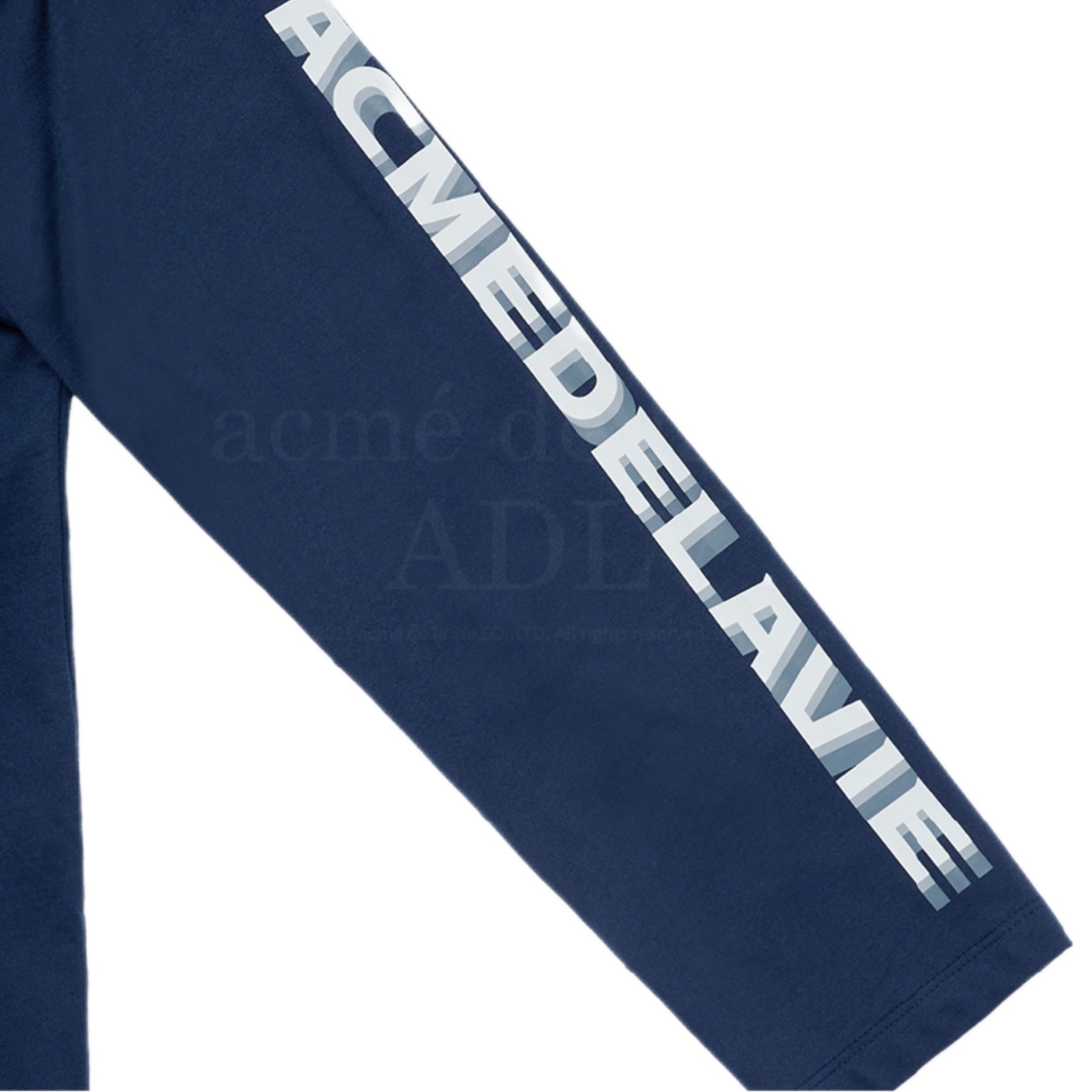 ADLV - Áo Thun Sleeve Lettering Logo Xanh Navy
