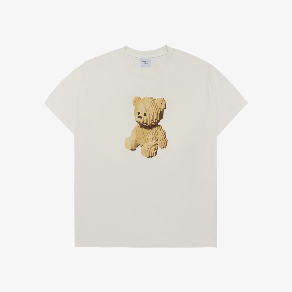ADLV - Áo Thun ADLV Block Bear Kem