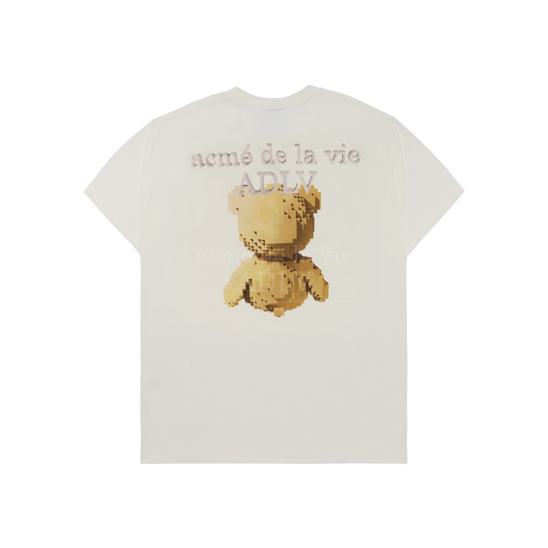 ADLV - Áo Thun ADLV Block Bear Kem