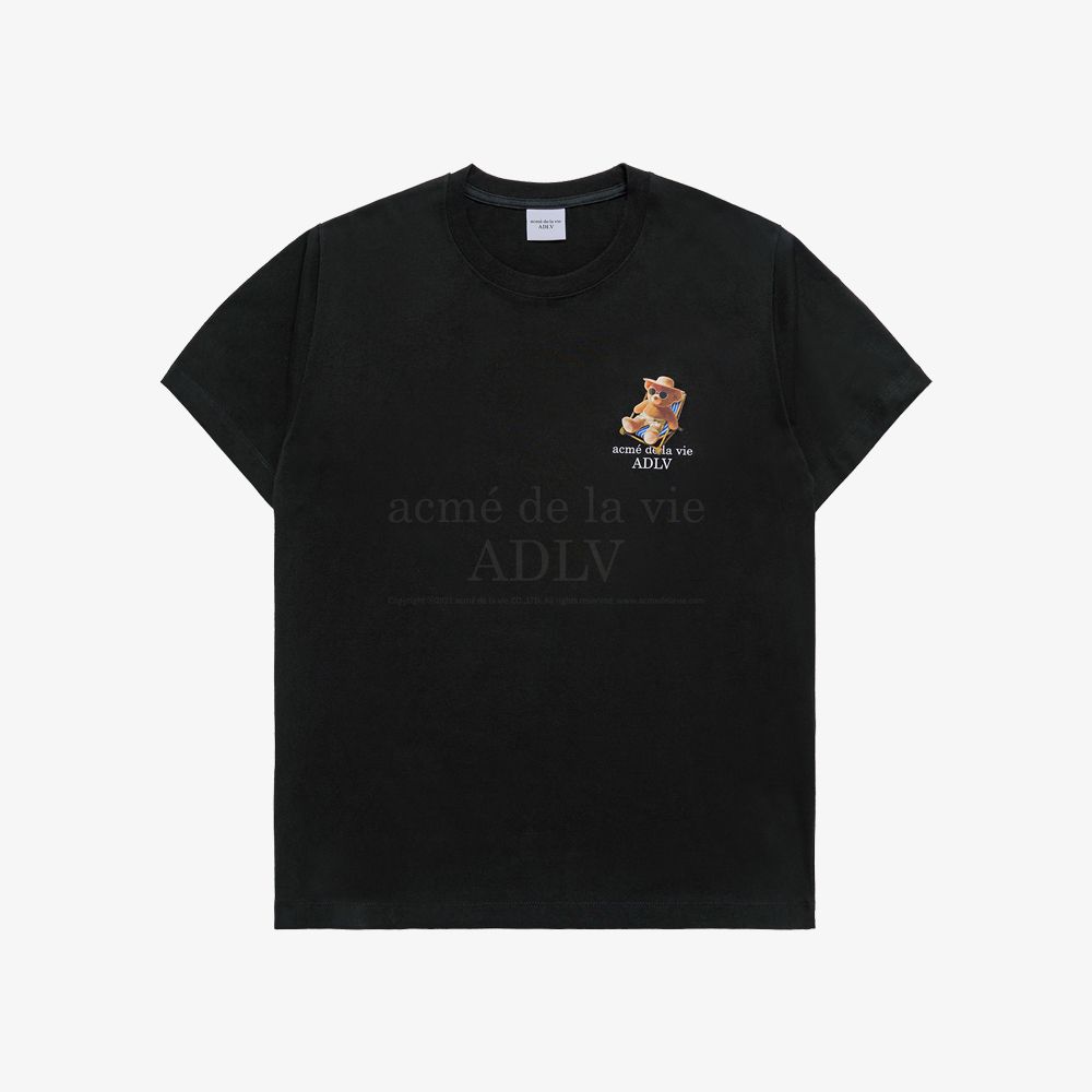 ADLV - Áo Thun BeACh Bear Đen (Duty-Free Shop Exclusive)