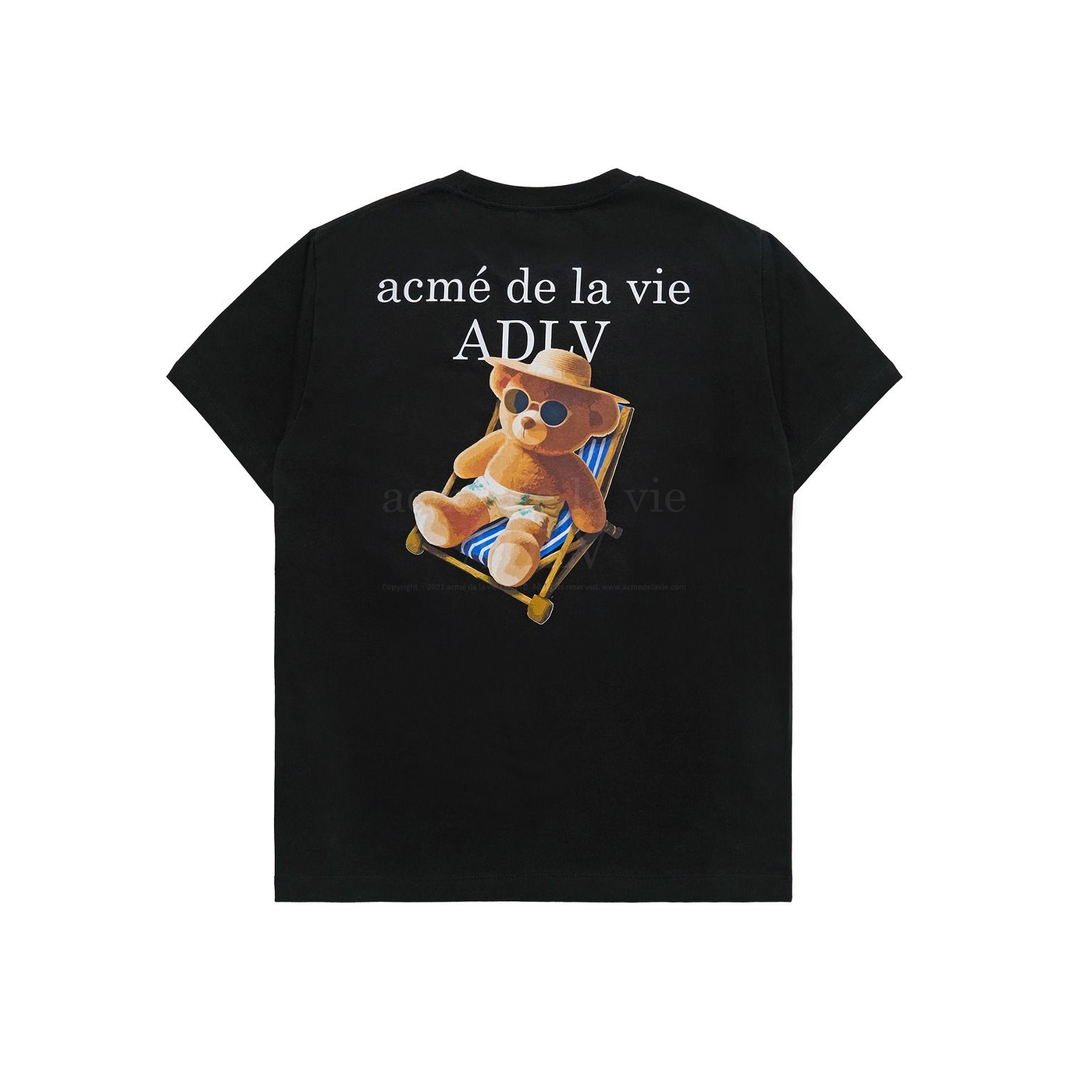 ADLV - Áo Thun BeACh Bear Đen (Duty-Free Shop Exclusive)