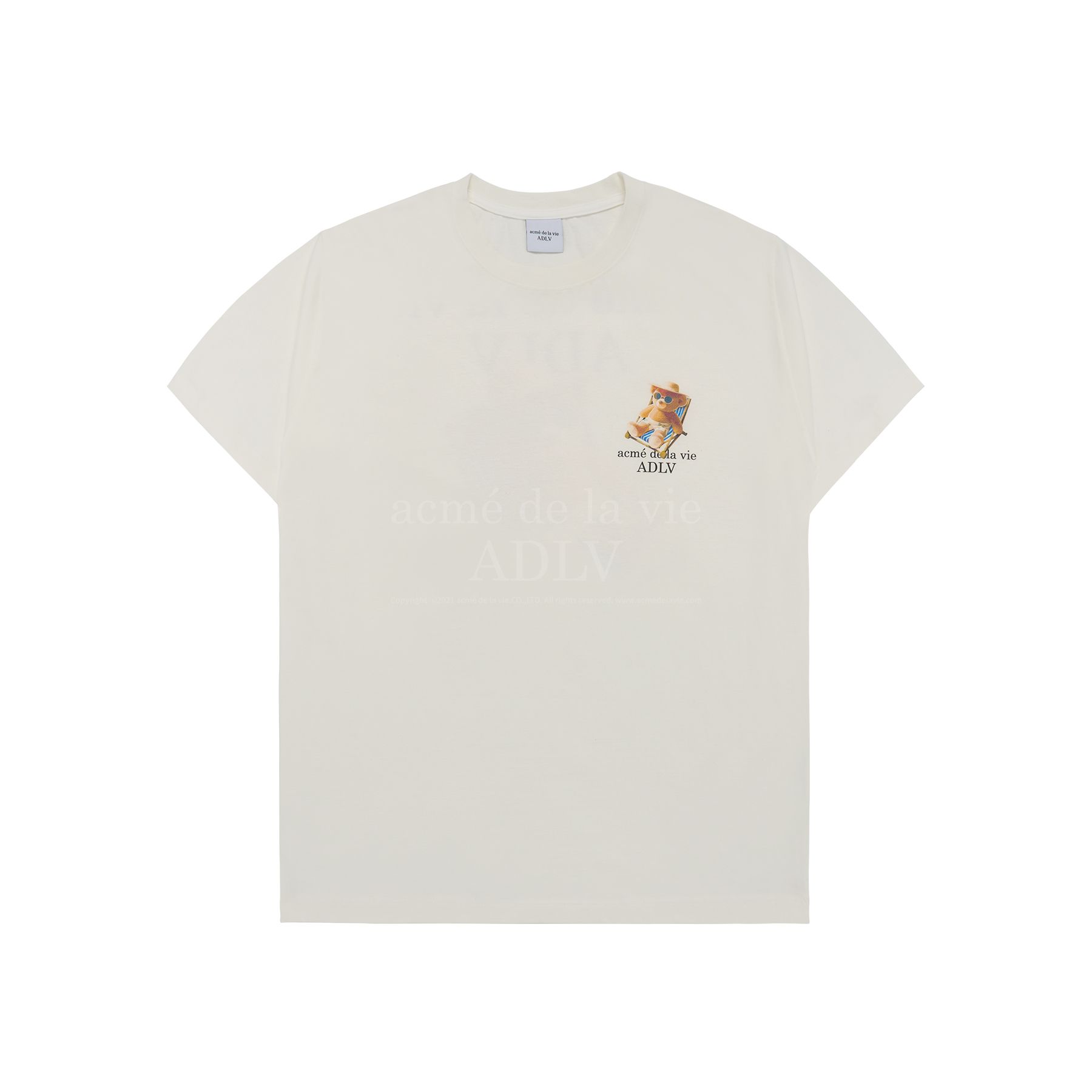 ADLV - Áo Thun BeACh Bear Kem (Duty-Free Shop Exclusive)