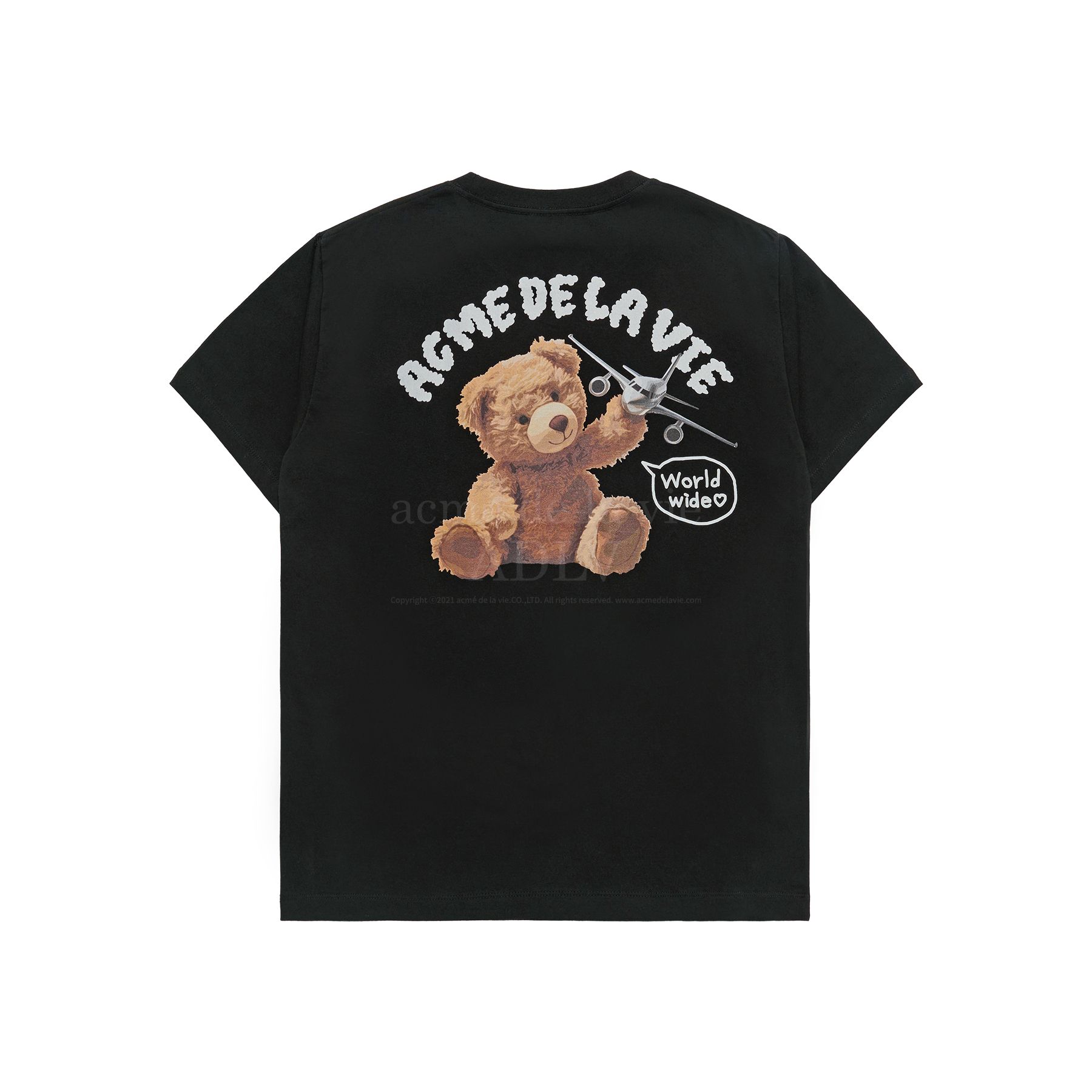 ADLV - Áo Thun ADLV World Wide Airplane Bear Artwork Đen
