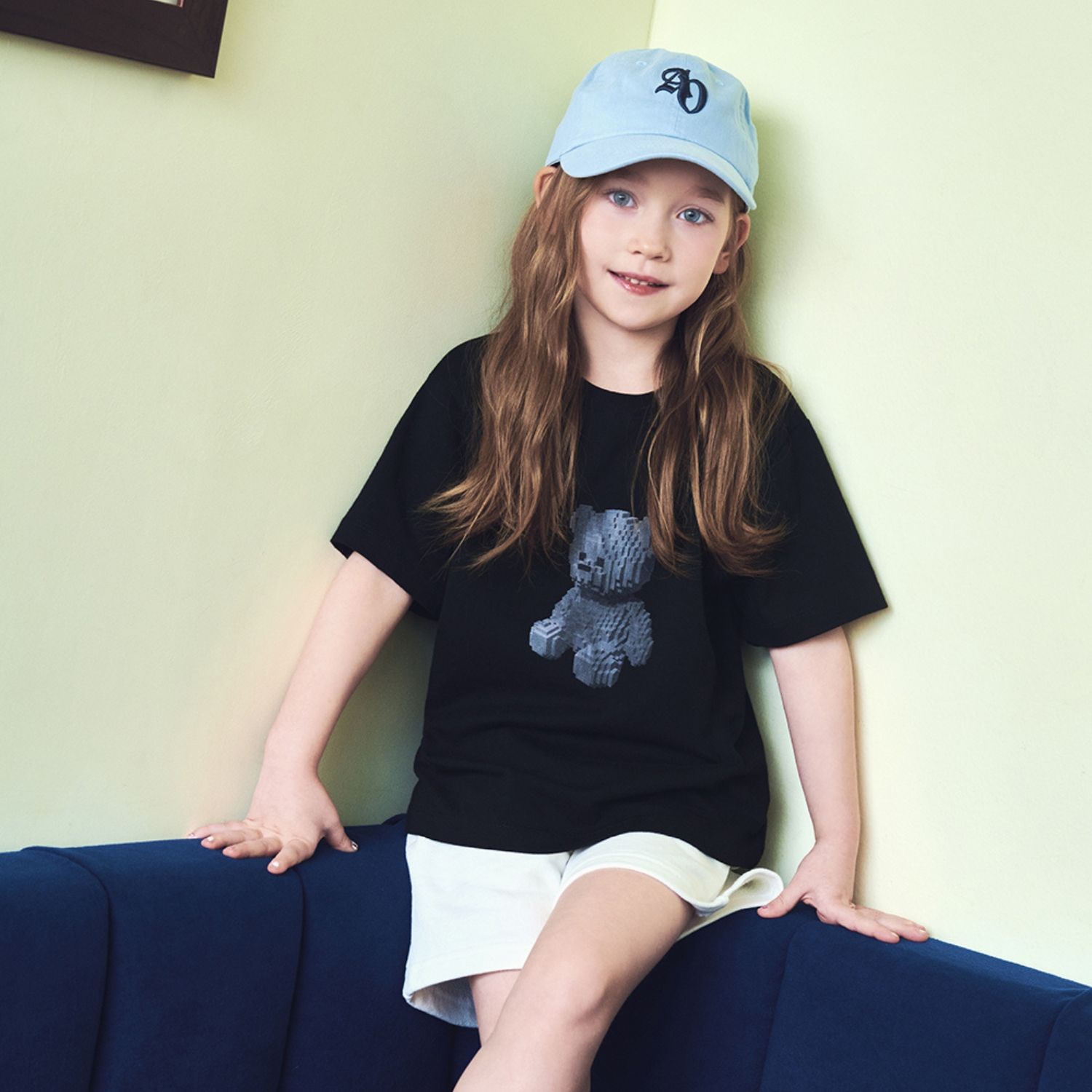 ADLV - [KIDS] Áo Thun Block Bear Đen
