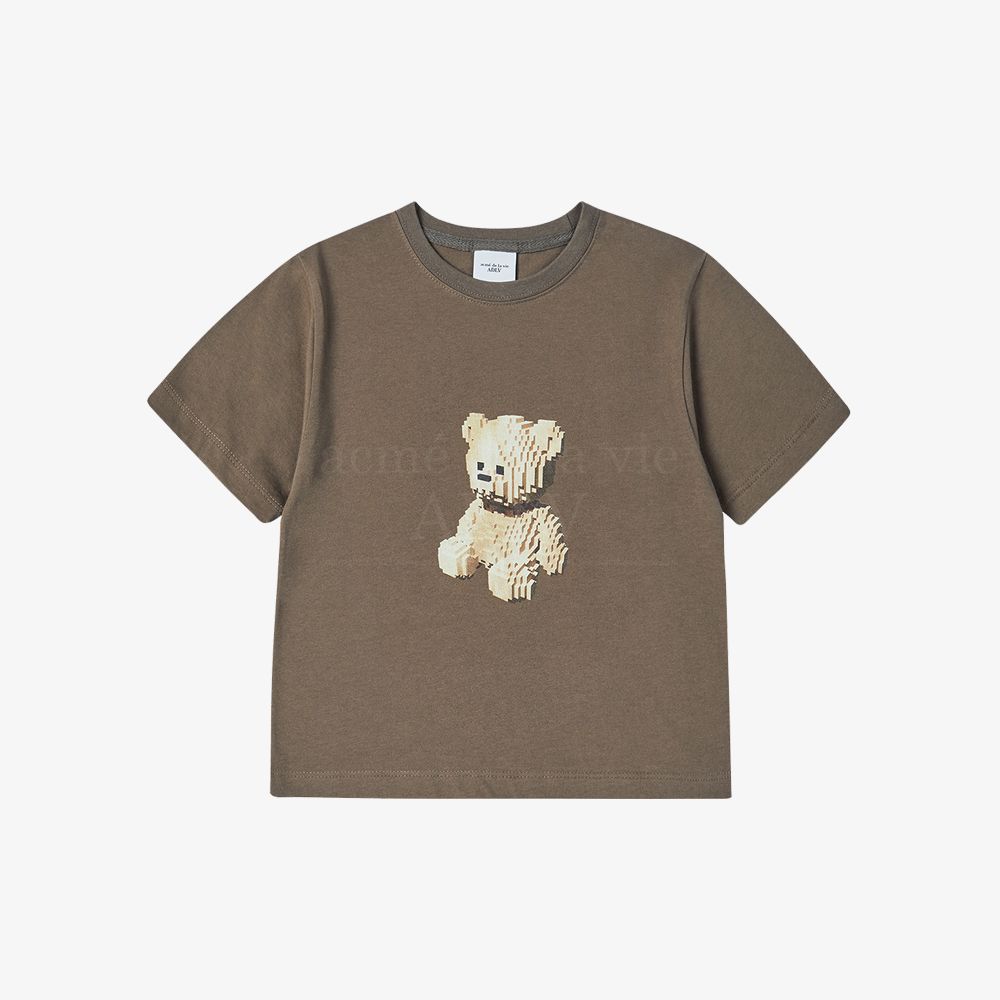 ADLV - [KIDS] Áo Thun Block Bear Nâu Ca Cao