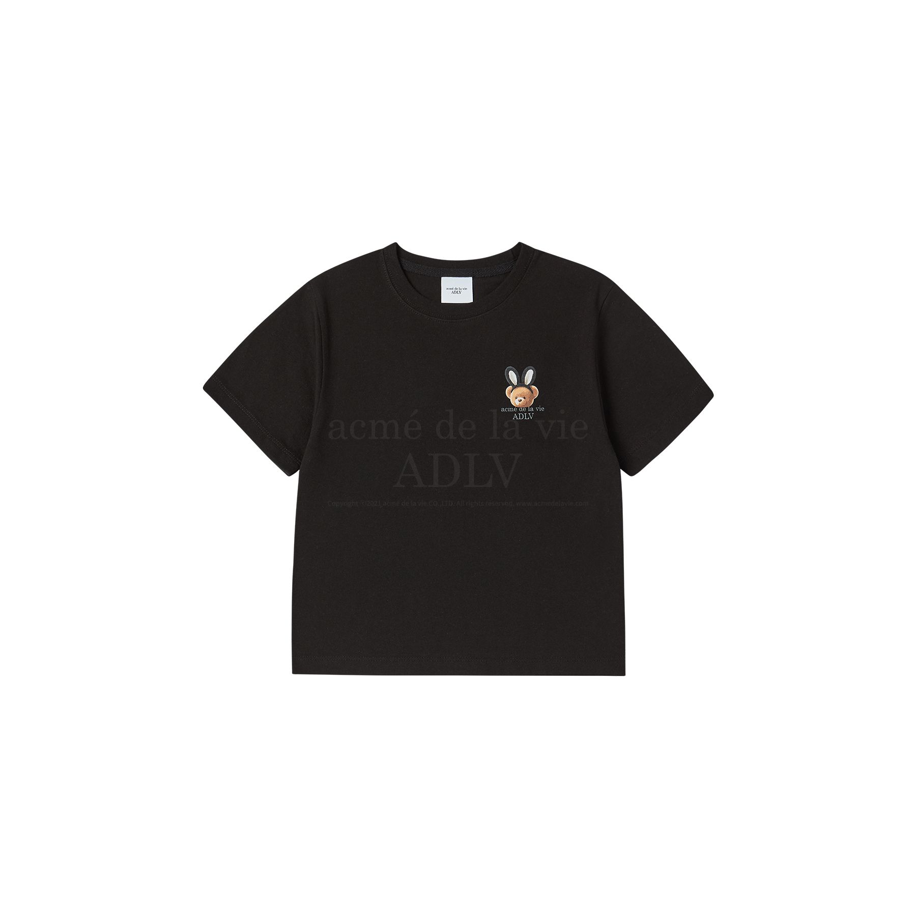 [KIDS] Áo Thun Rabbit Bear Doll Logo Đen