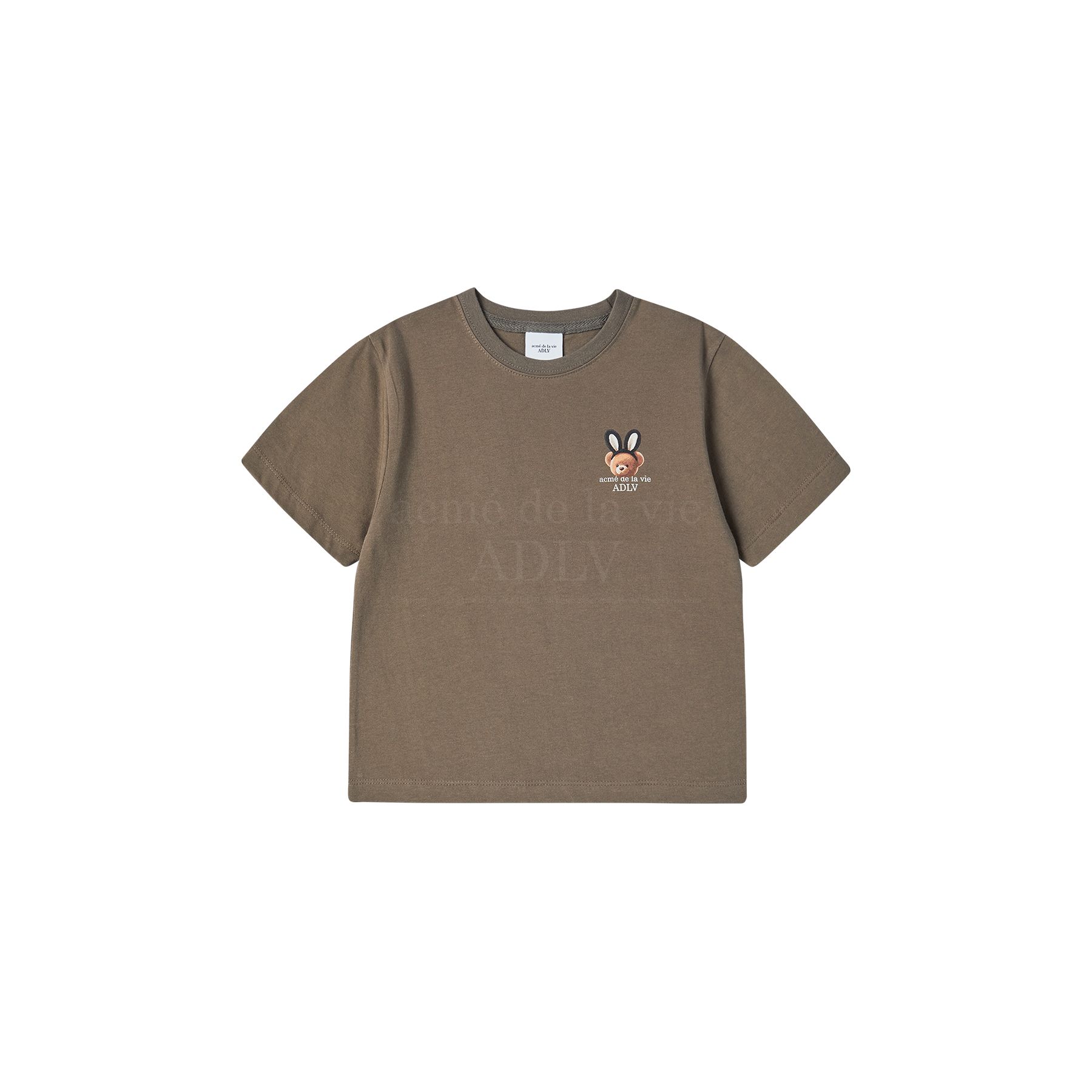 [KIDS] Áo Thun Rabbit Bear Doll Logo Nâu Ca Cao