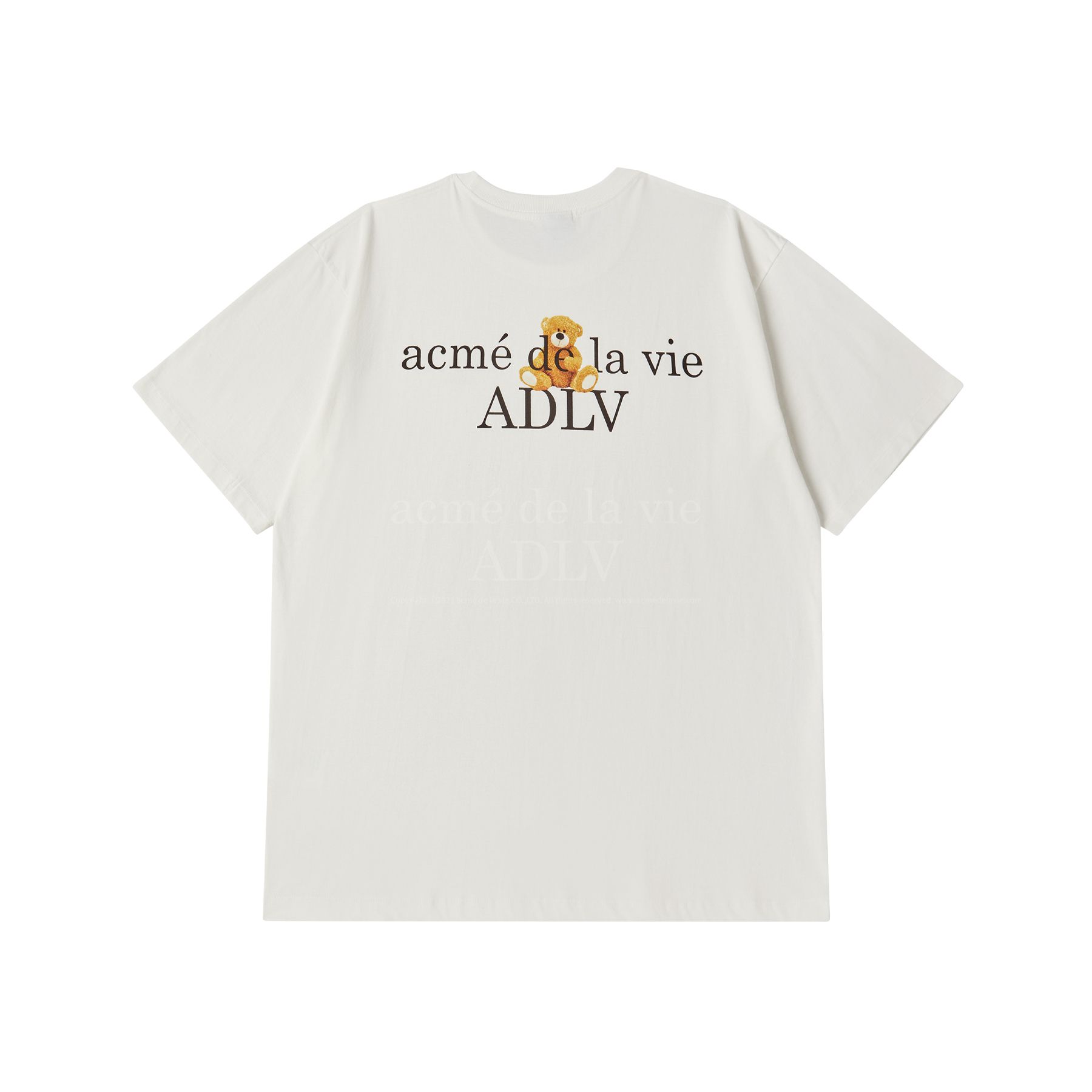 ADLV - Áo Thun Bear Doll Basic Logo Kem