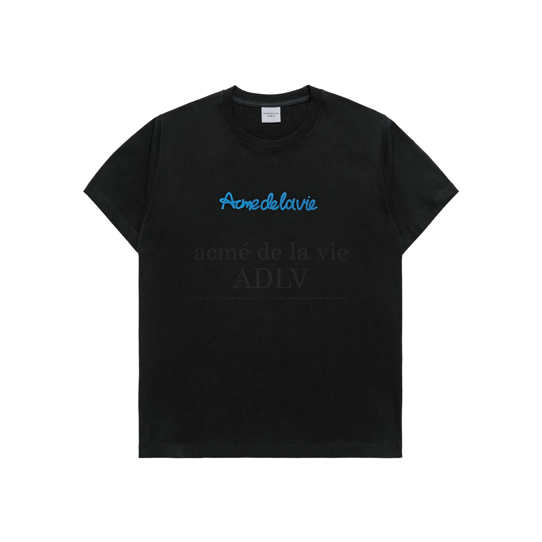 ADLV - Áo Thun ADLV Chain Embossing Script Printing Đen