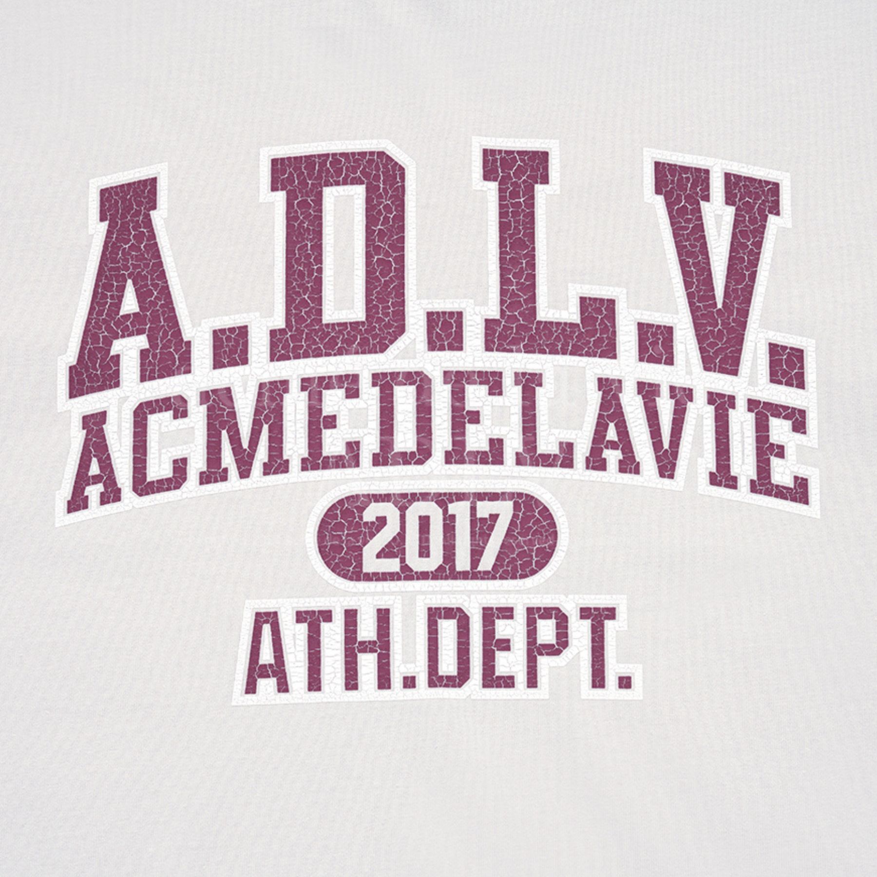 ADLV - Áo Thun Oldschool CrACk Printing Xám Nhạt