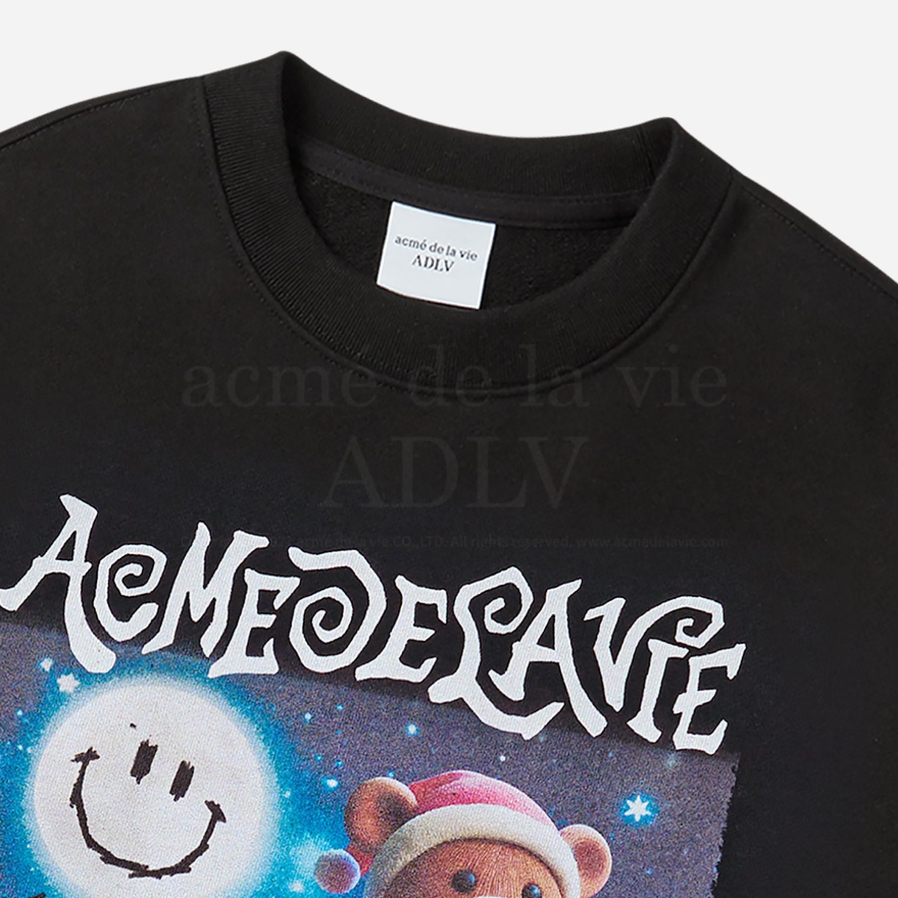 ADLV - Áo Nỉ Running Santa Bear Đen