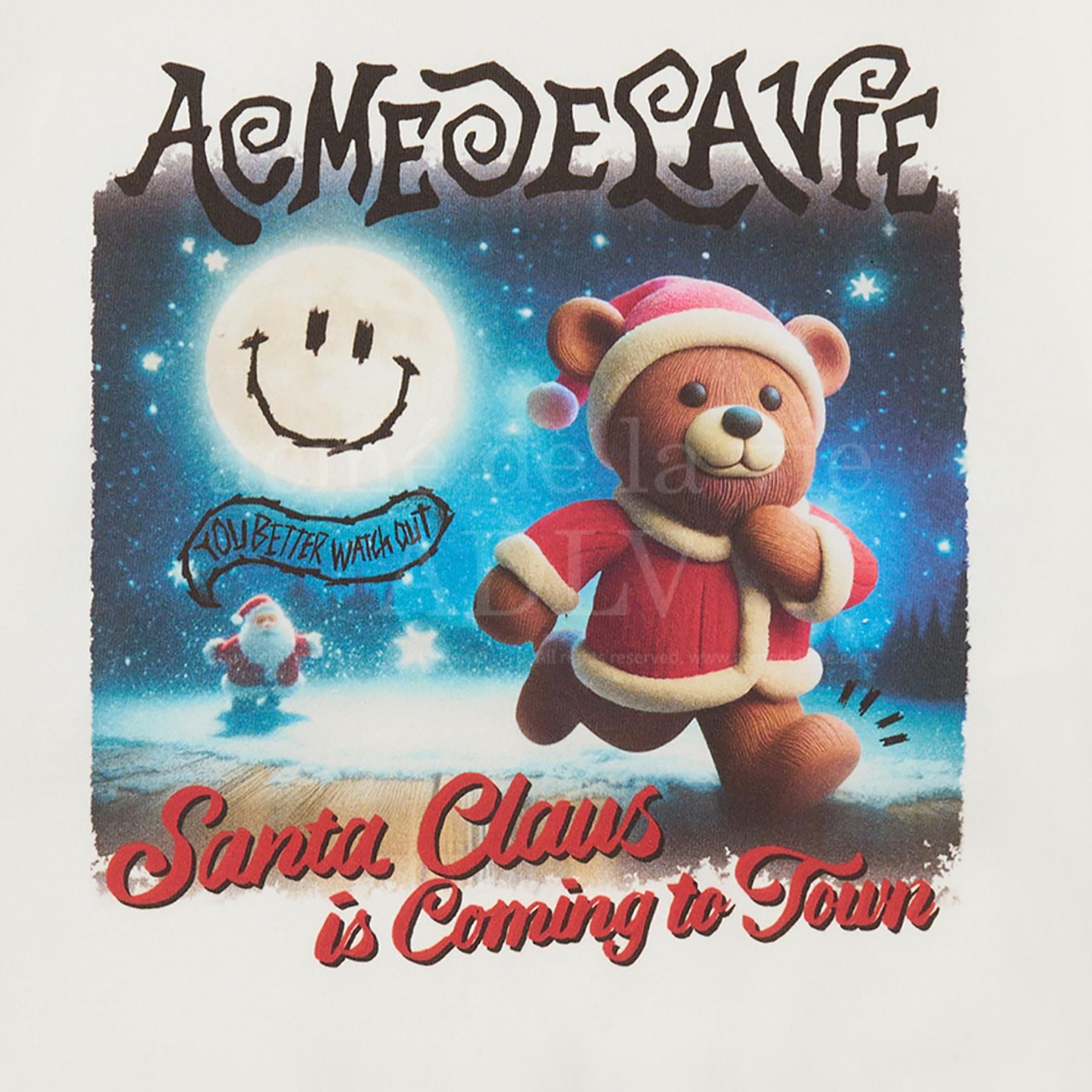 ADLV - Áo Nỉ Running Santa Bear Kem
