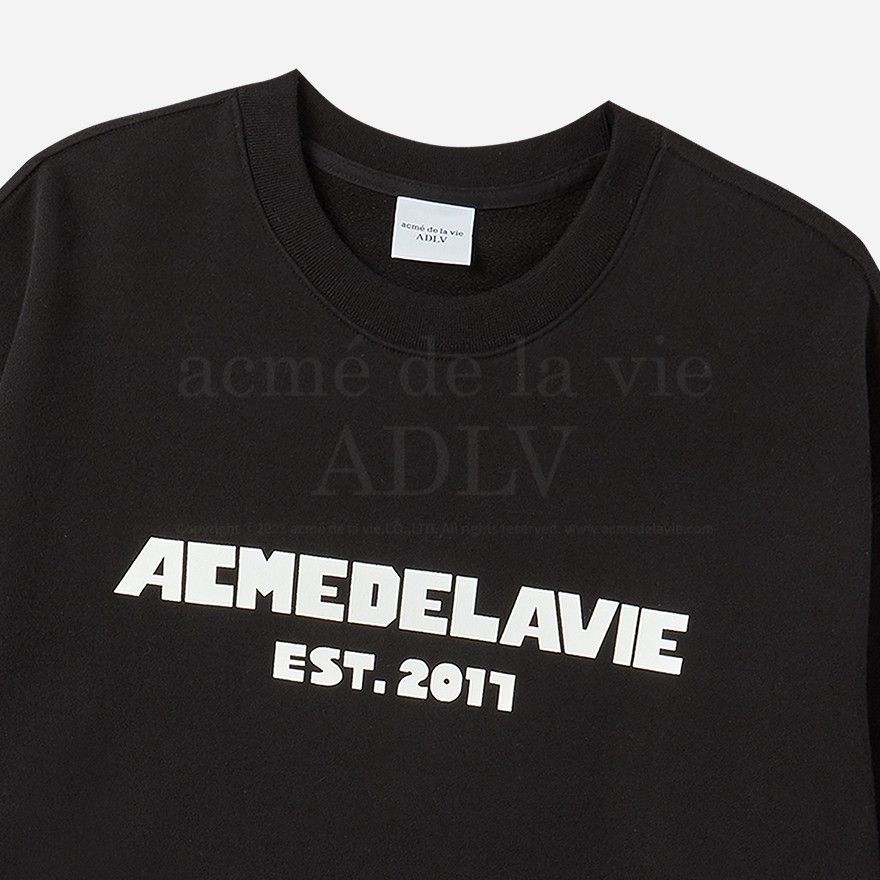 ADLV - Áo Nỉ Simple Bold Logo Đen
