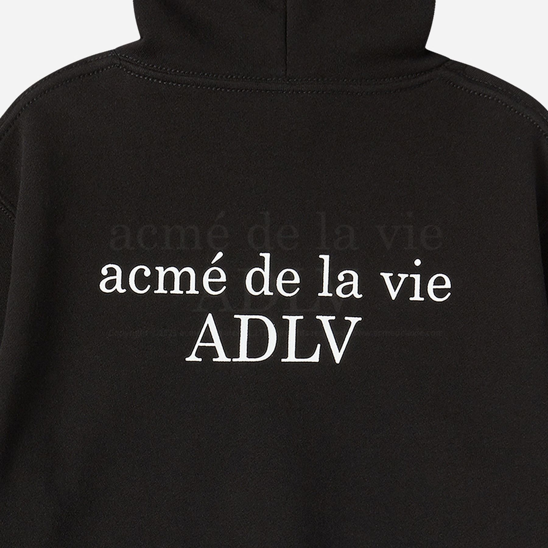 ADLV - [KIDS] Áo Hoodie Zip Up Basic Logo Đen