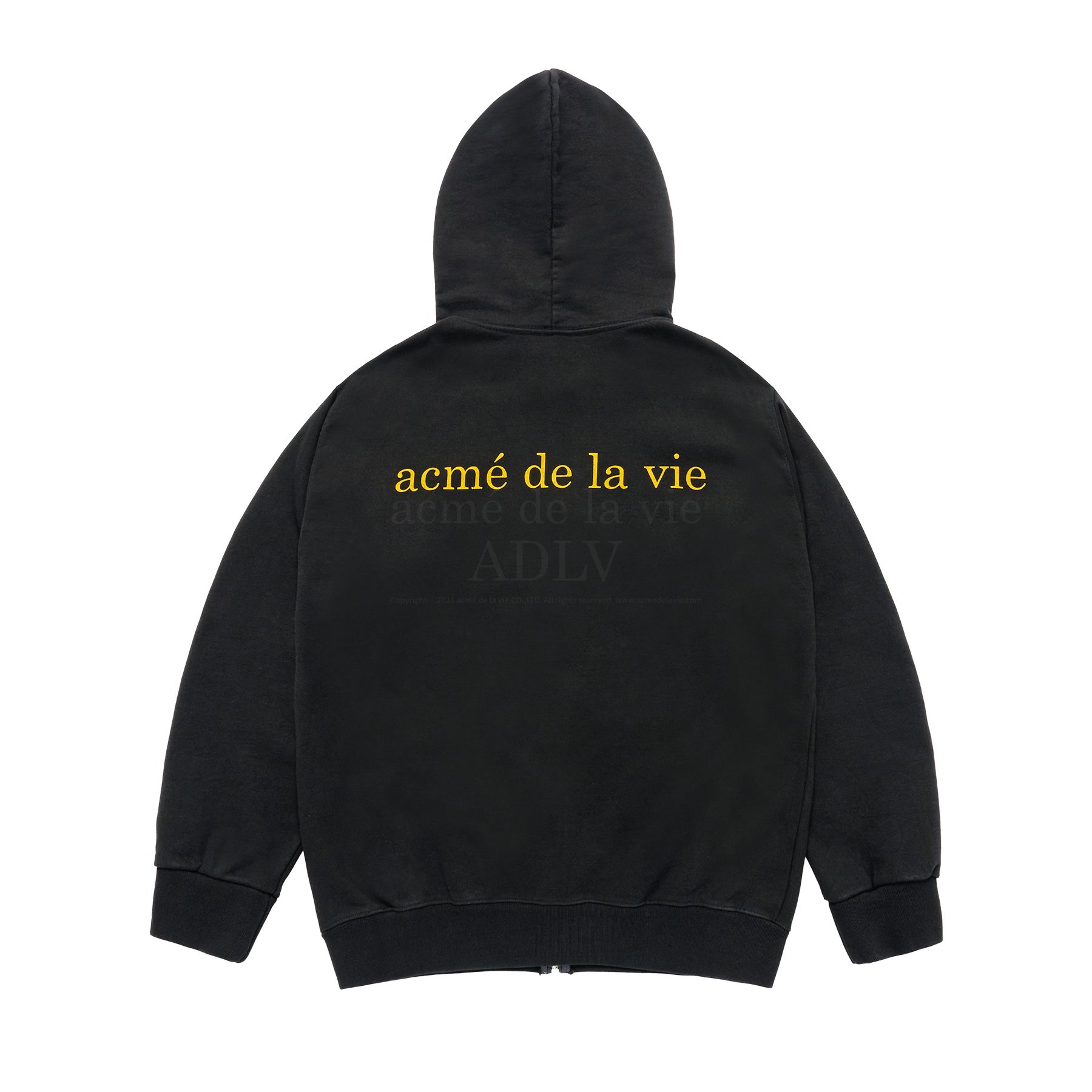 Áo Hoodie Kéo Khóa Basic Bio Washing Đen