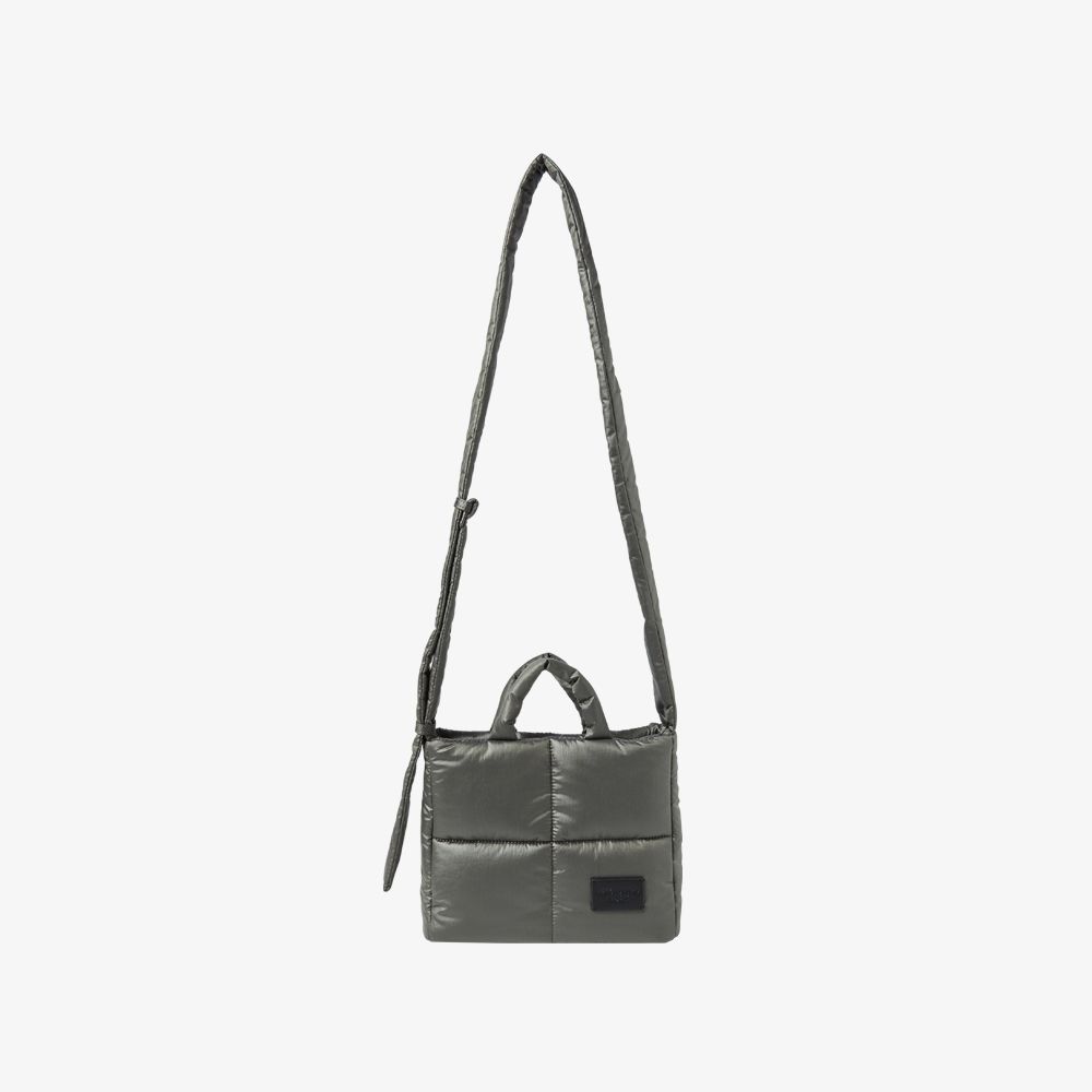 Túi tote chần bông Mini Square Than chì