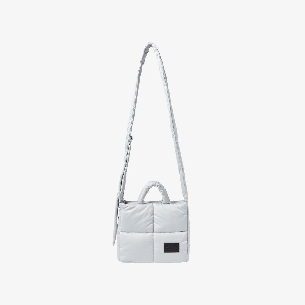 ADLV - Túi tote chần bông Mini Square Xám nhạt