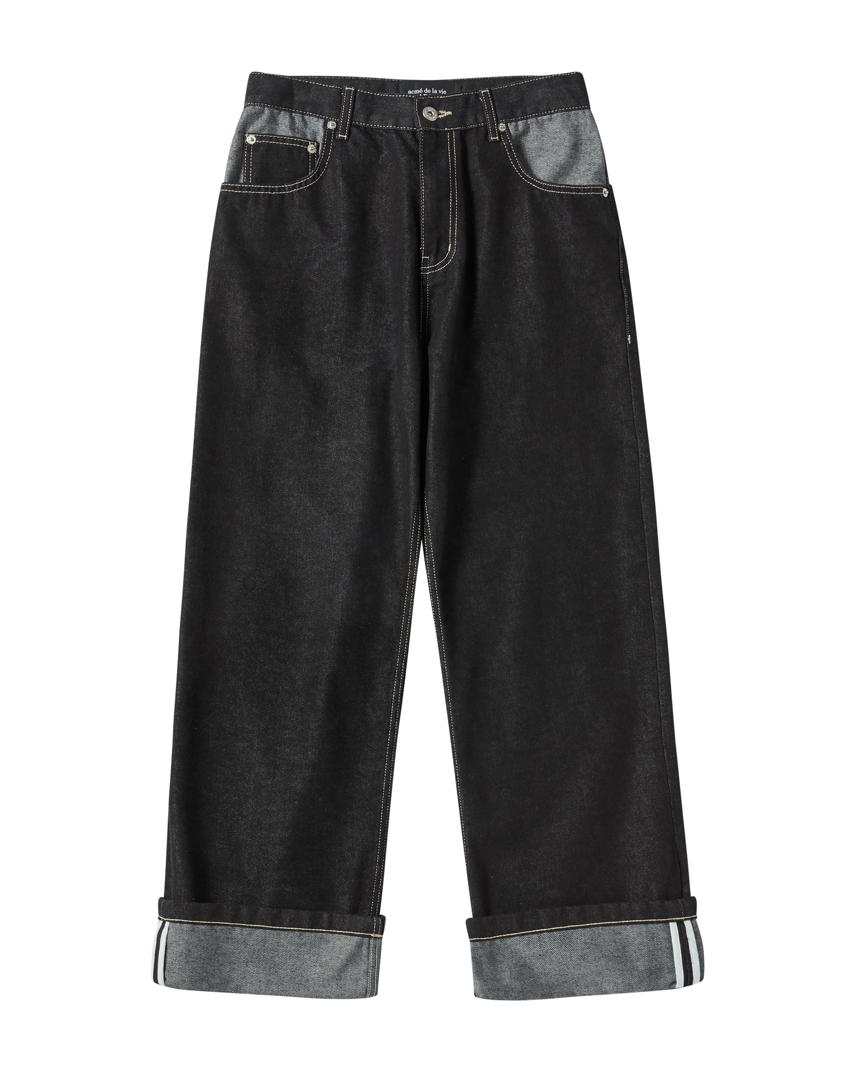 ADLV - Quần Denim Roll Up Đen