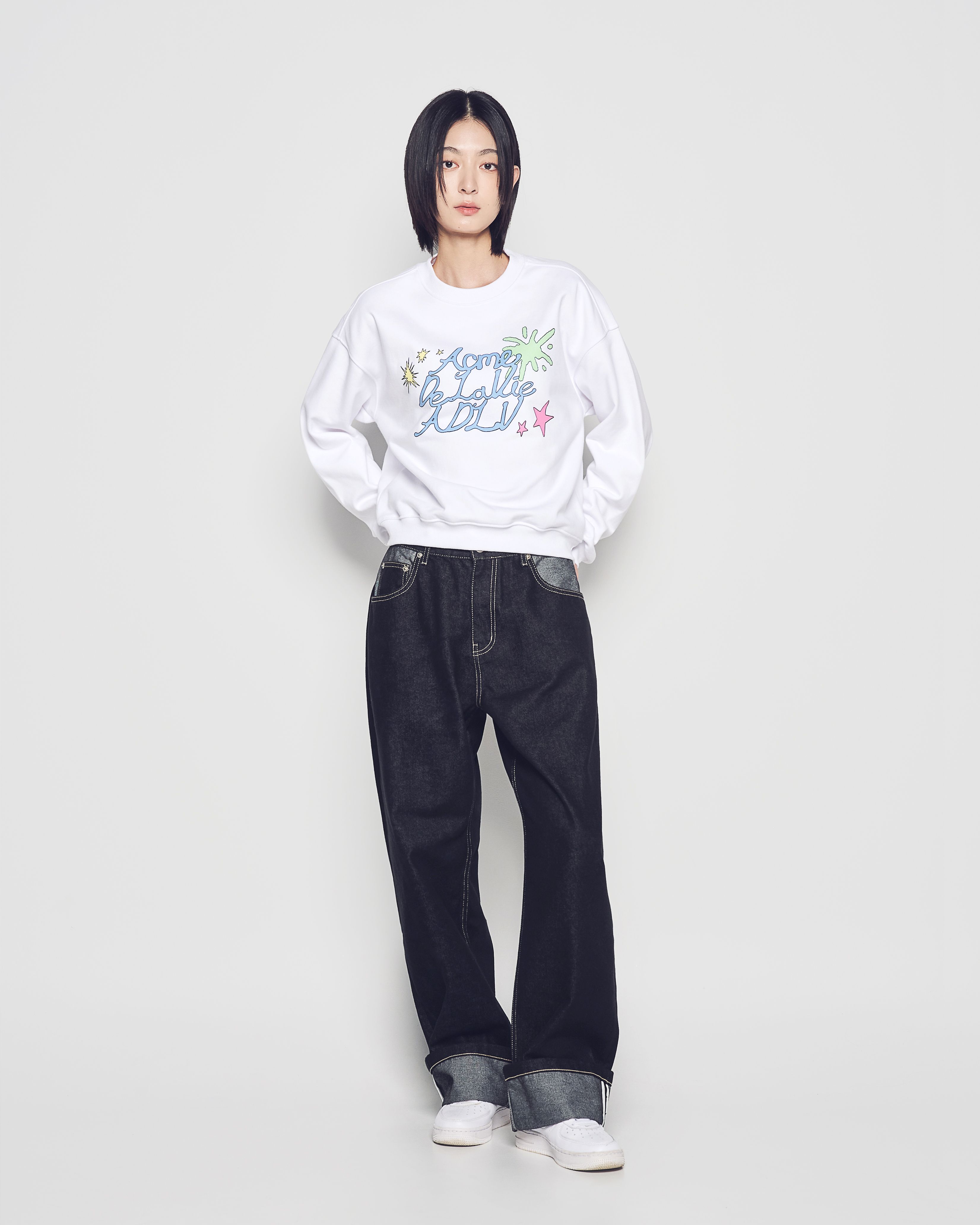ADLV - Quần Denim Roll Up Đen