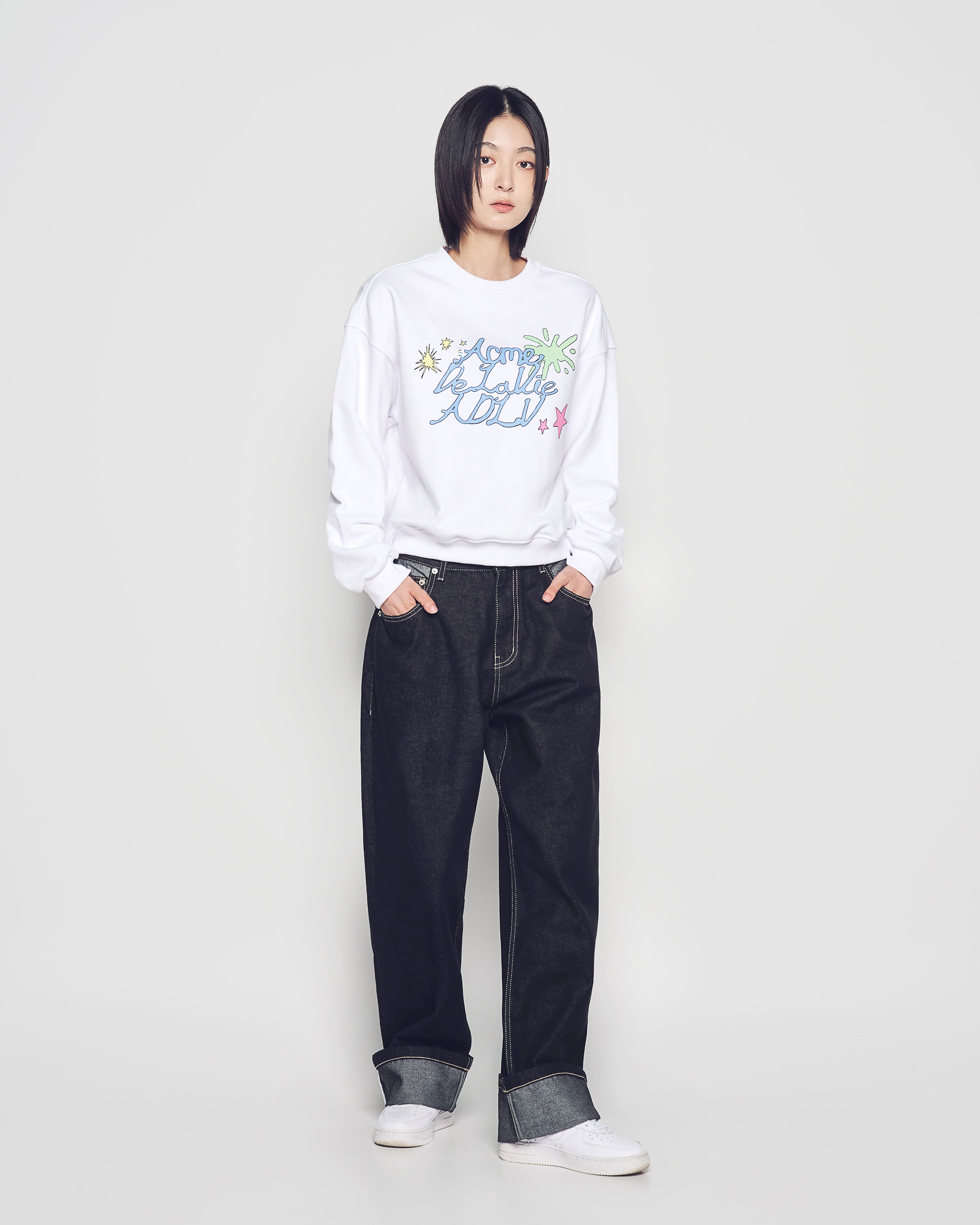 ADLV - Quần Denim Roll Up Đen