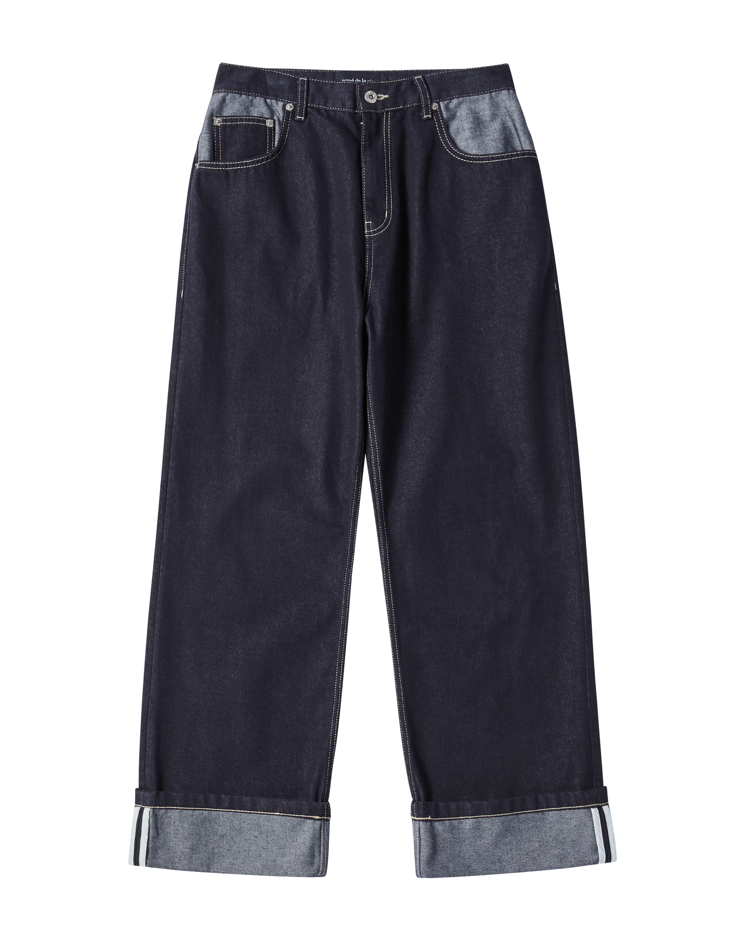 ADLV - Quần Denim Roll Up Xanh navy