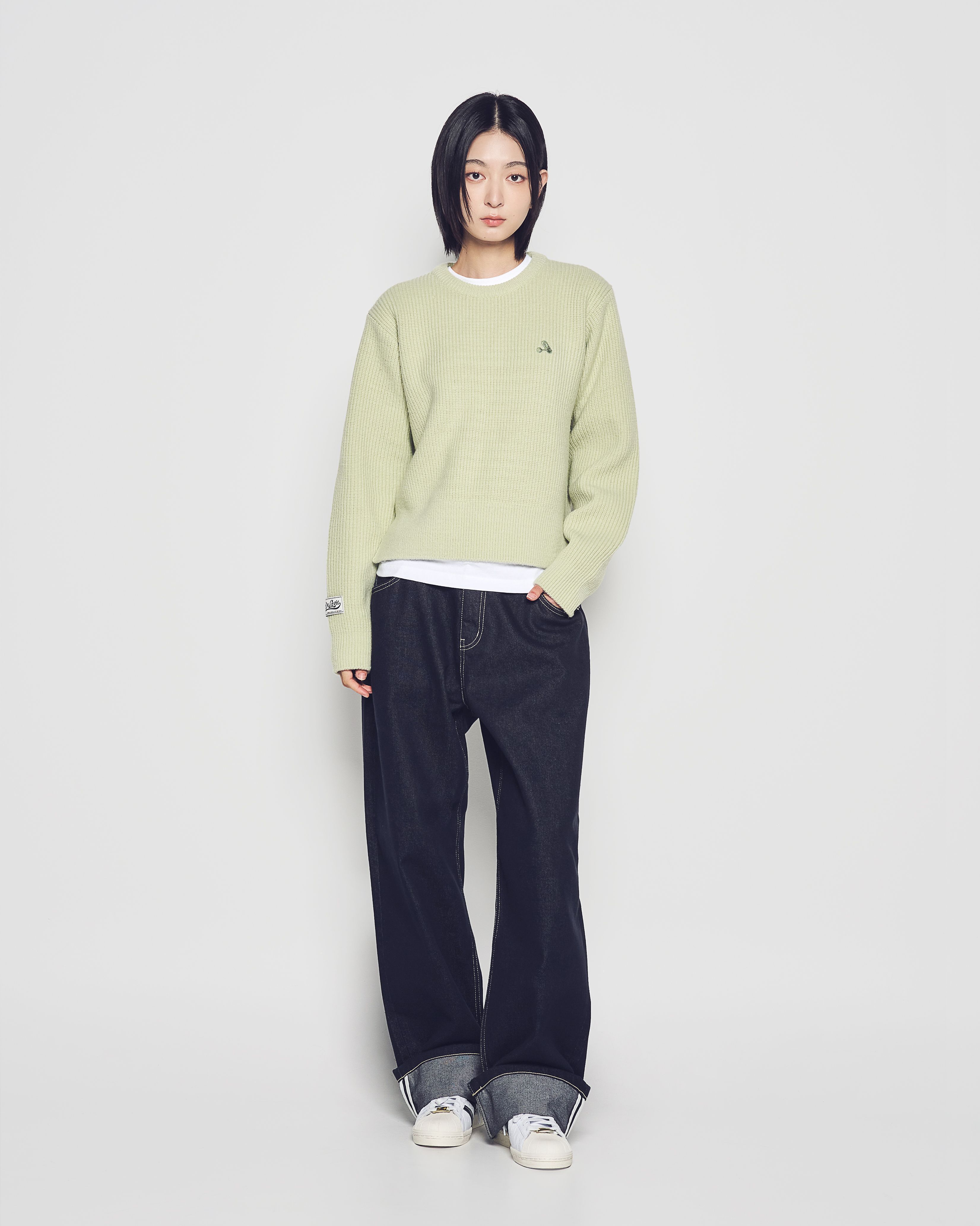 ADLV - Quần Denim Roll Up Xanh navy