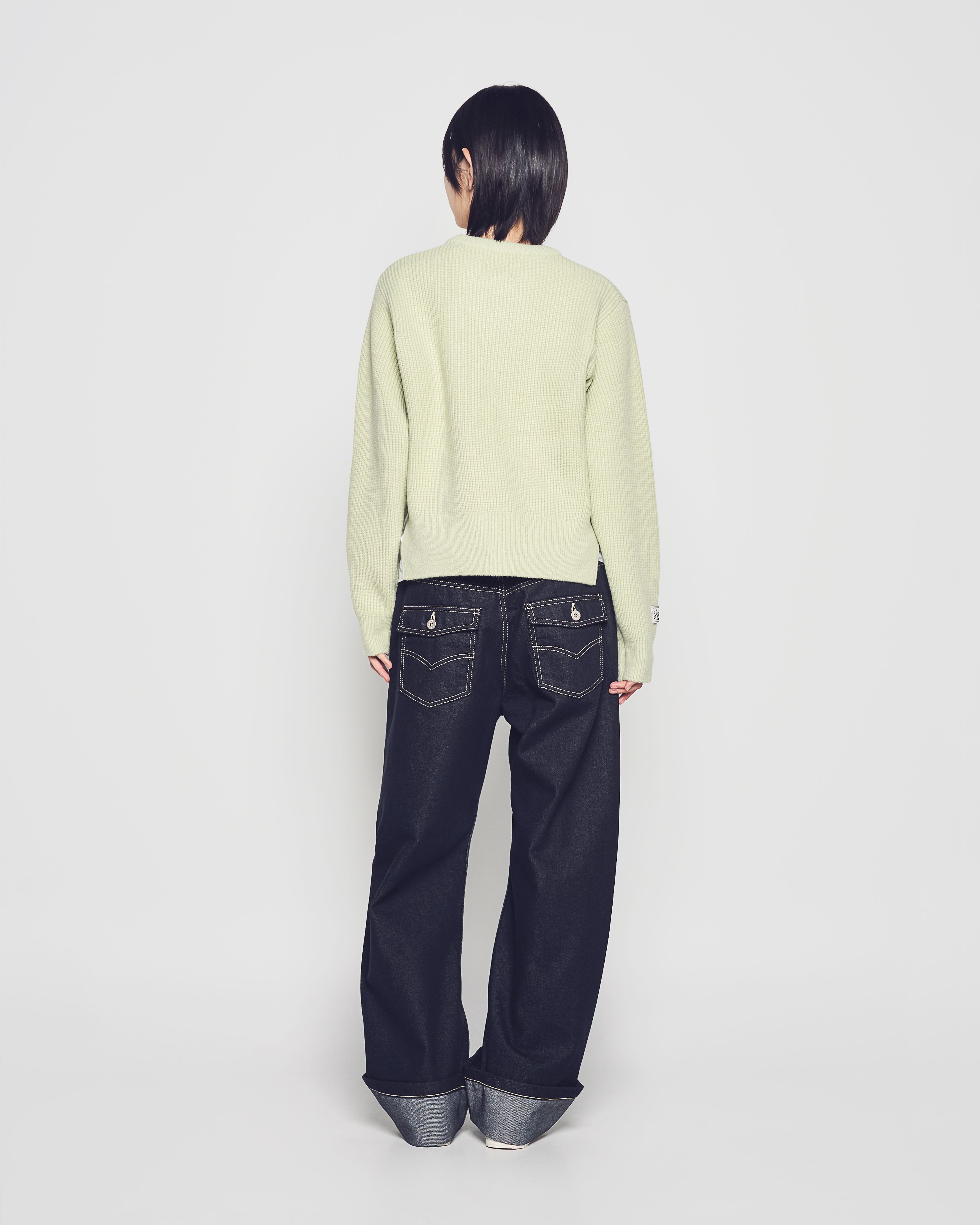 ADLV - Quần Denim Roll Up Xanh navy
