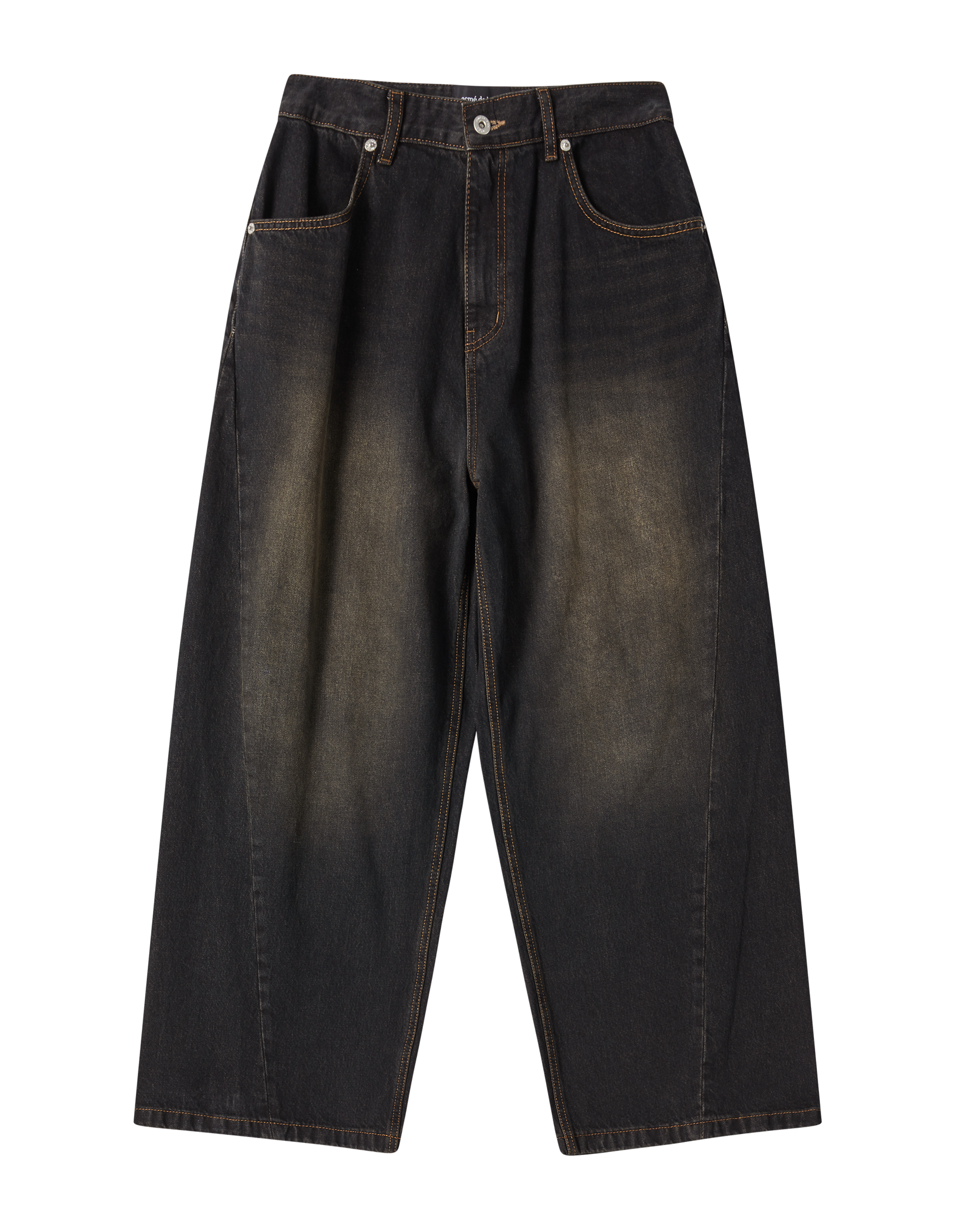 ADLV - Quần Denim Washed ống rộng Đen