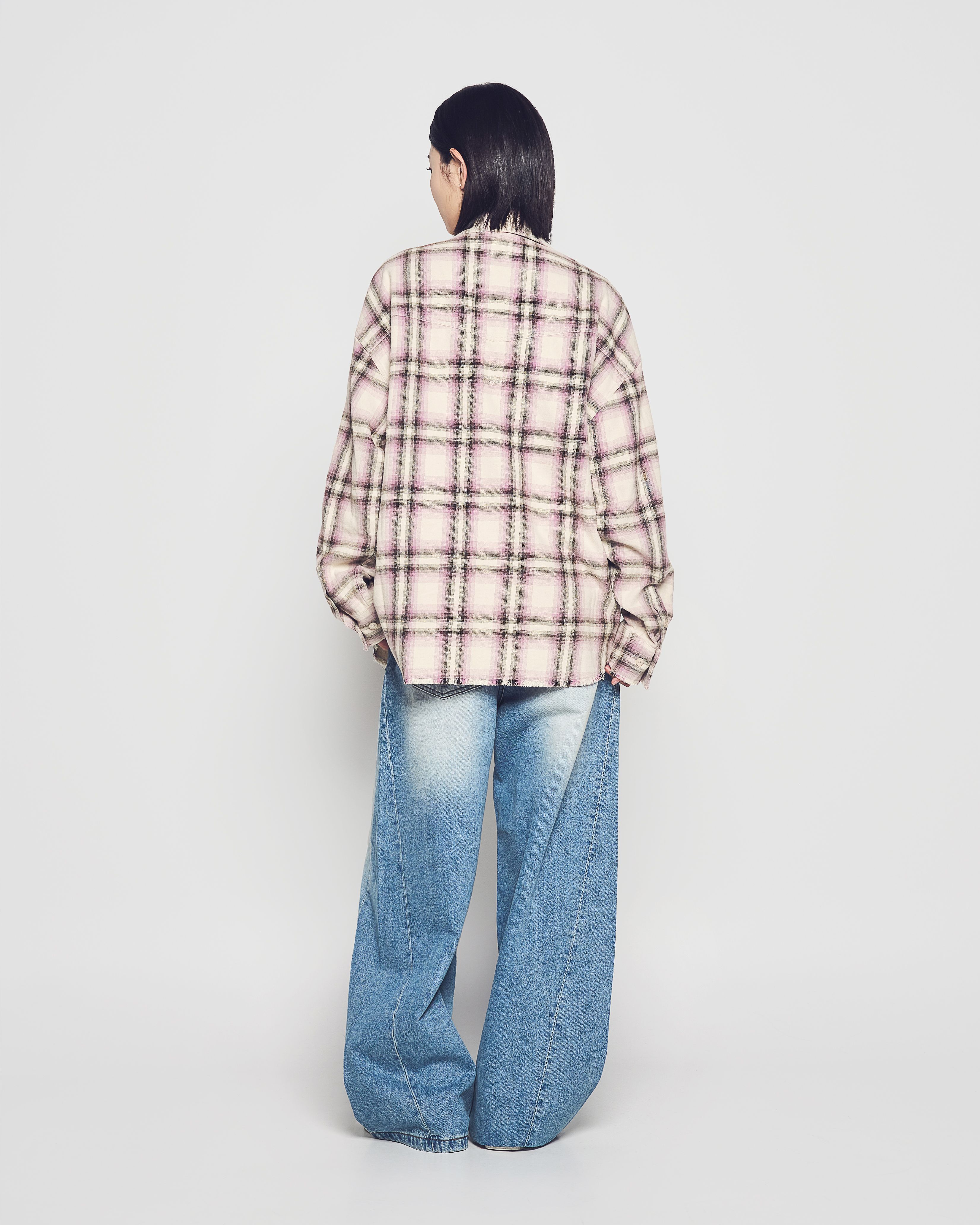 ADLV - Quần Denim Washed ống rộng Xanh dương
