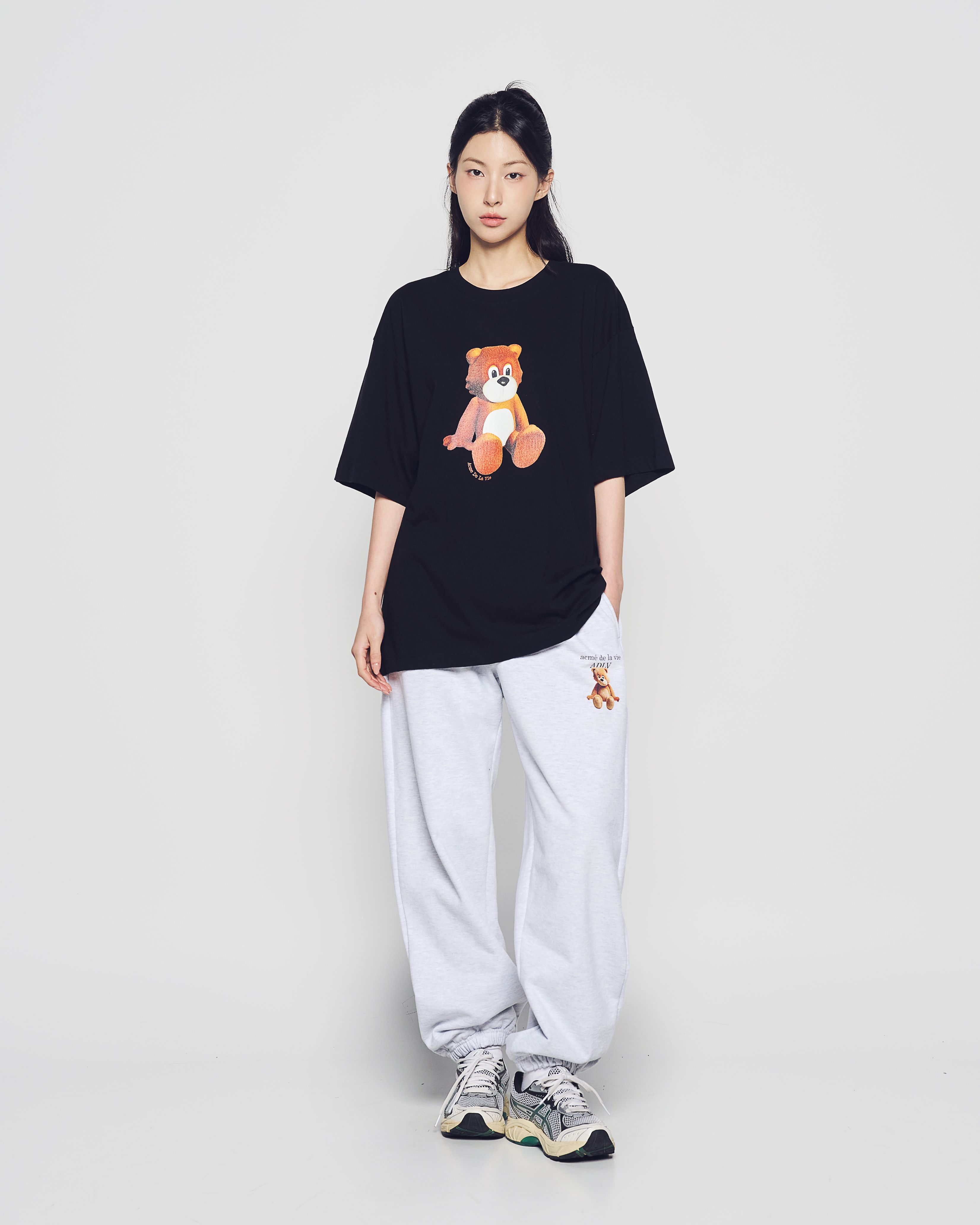 ADLV - Quần dài AC Bear Basic Logo Muối tiêu