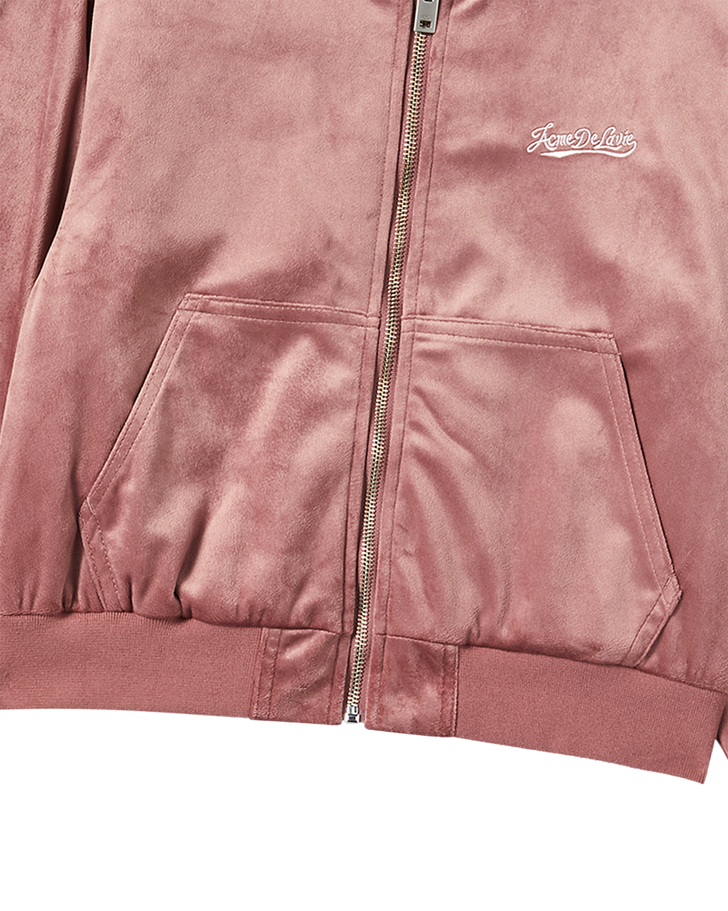 ADLV - Áo Hoodie kéo khóa nữ Velvet Hồng