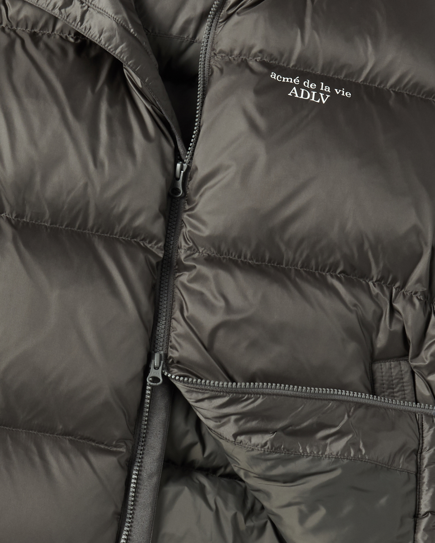 ADLV - Áo Khoác Stitch Basic Logo Short Duck Down Khaki