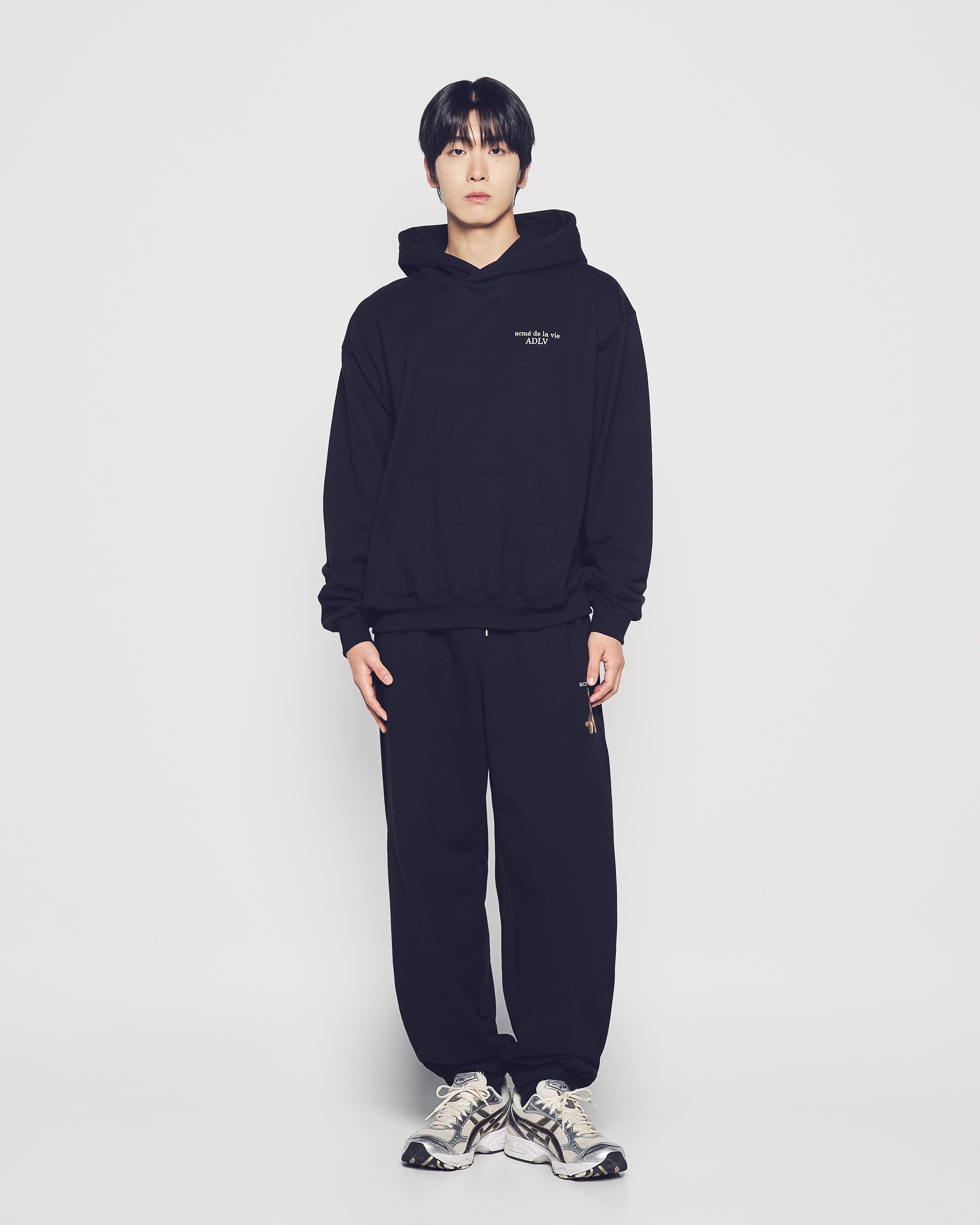 ADLV - Áo Hoodie AC Bear Basic Logo Đen
