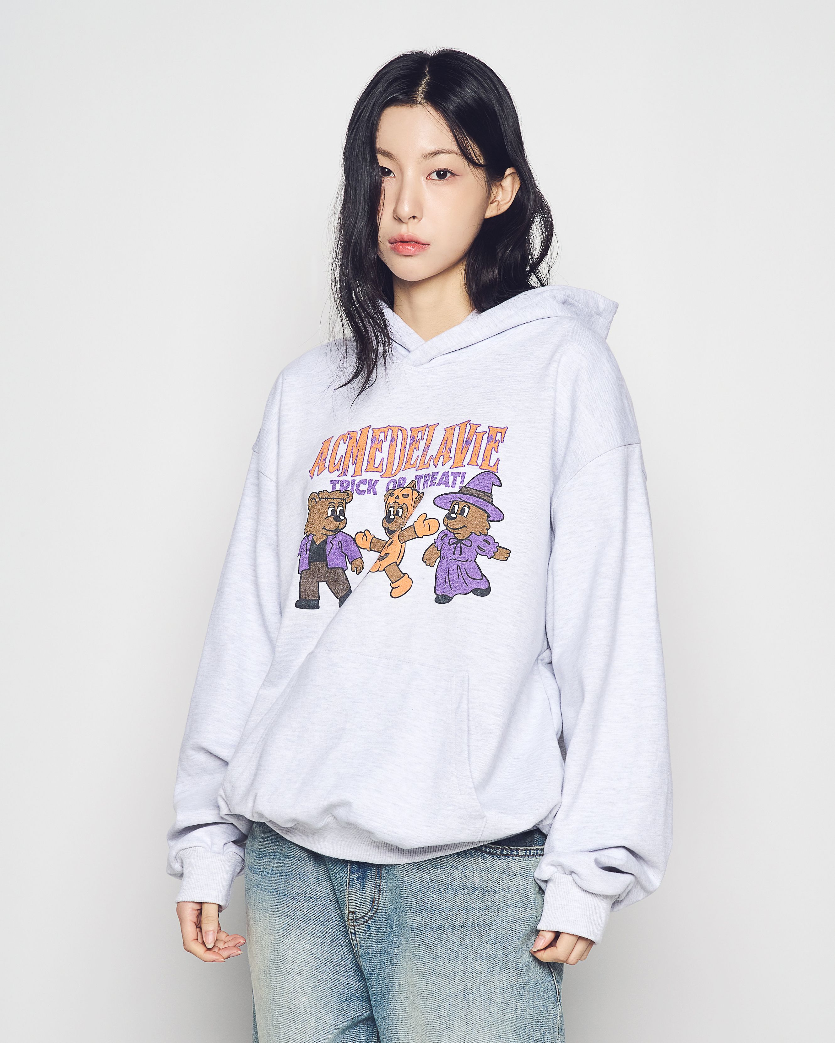 ADLV - Áo Hoodie AC Bear Friend Halloween Muối tiêu