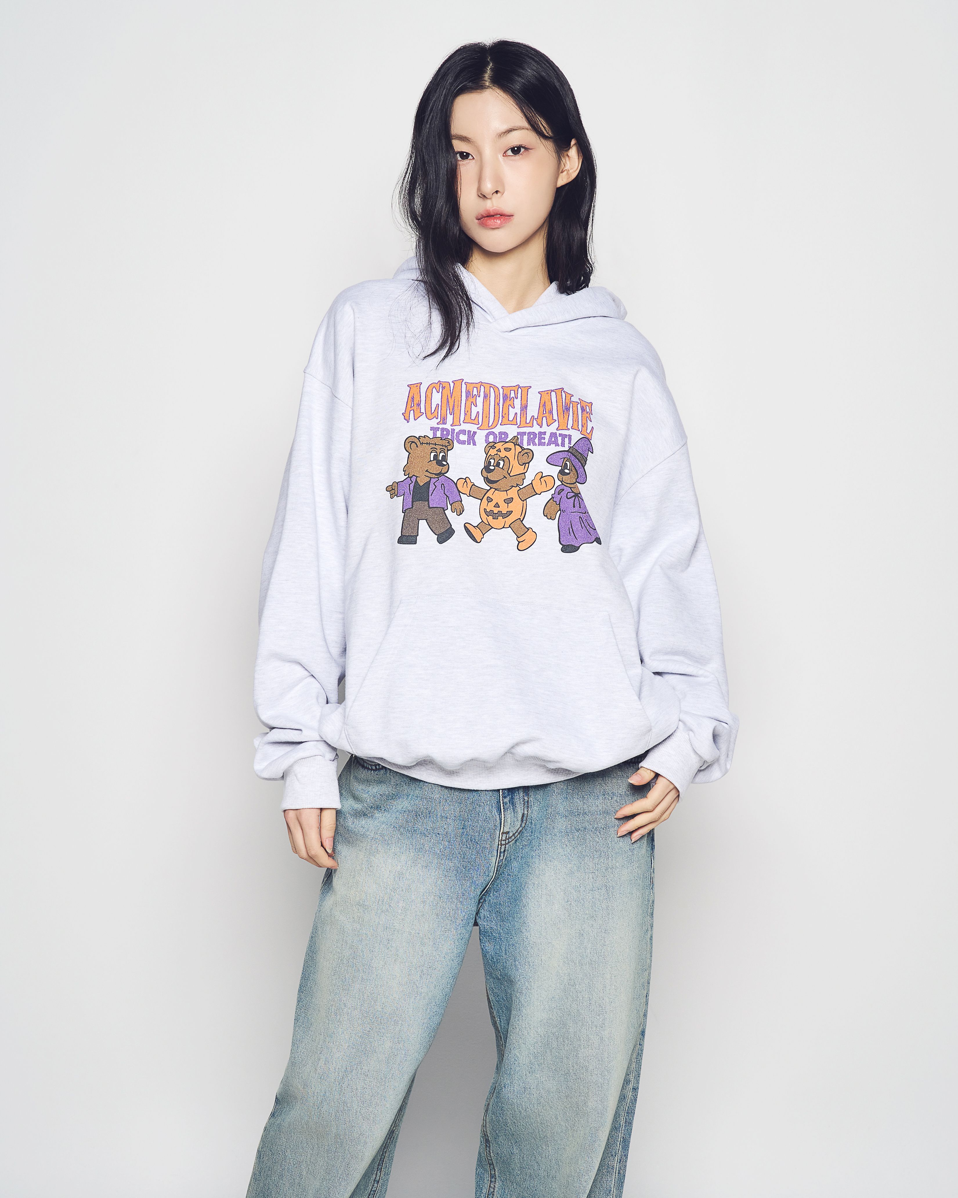 ADLV - Áo Hoodie AC Bear Friend Halloween Muối tiêu