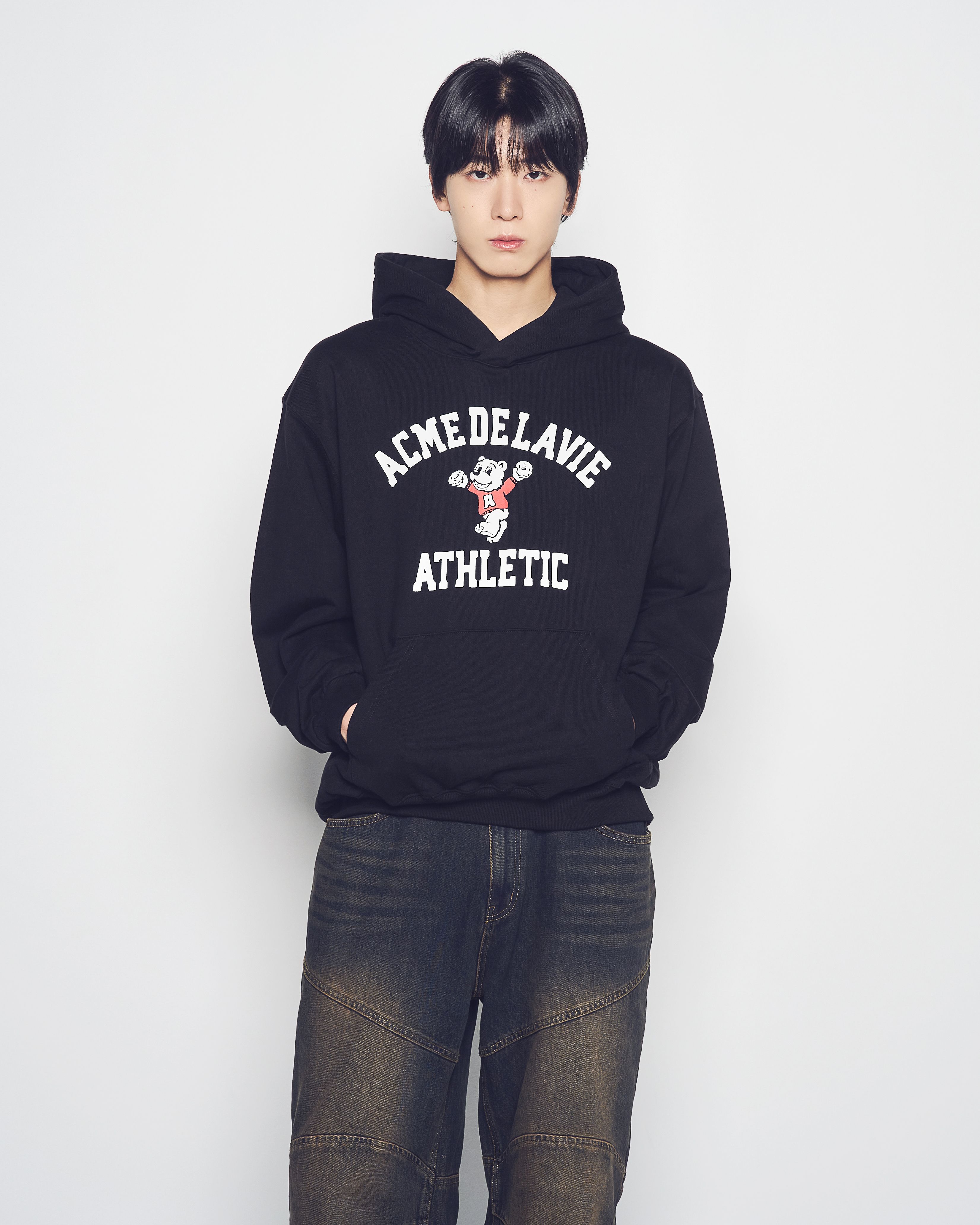 ADLV - Áo Hoodie Dancing AC Bear Đen