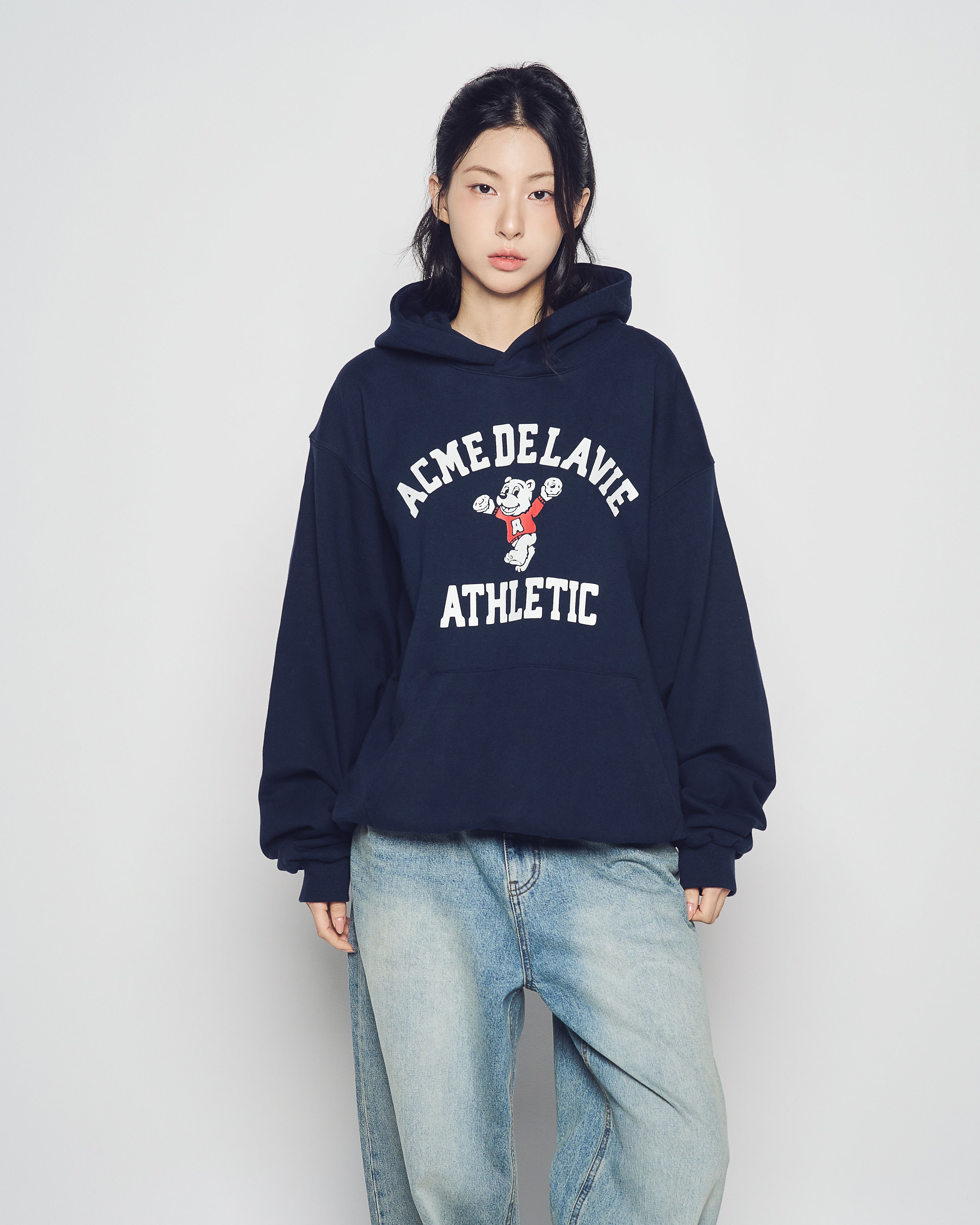 ADLV - Áo Hoodie Dancing AC Bear Xanh navy