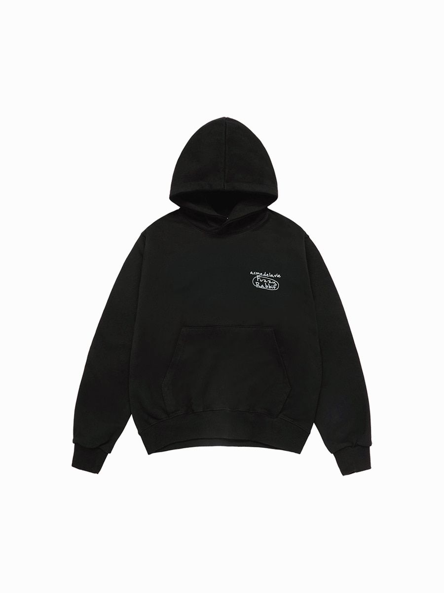 ADLV - Áo Hoodie DOODLE FUZZY RABBIT Đen