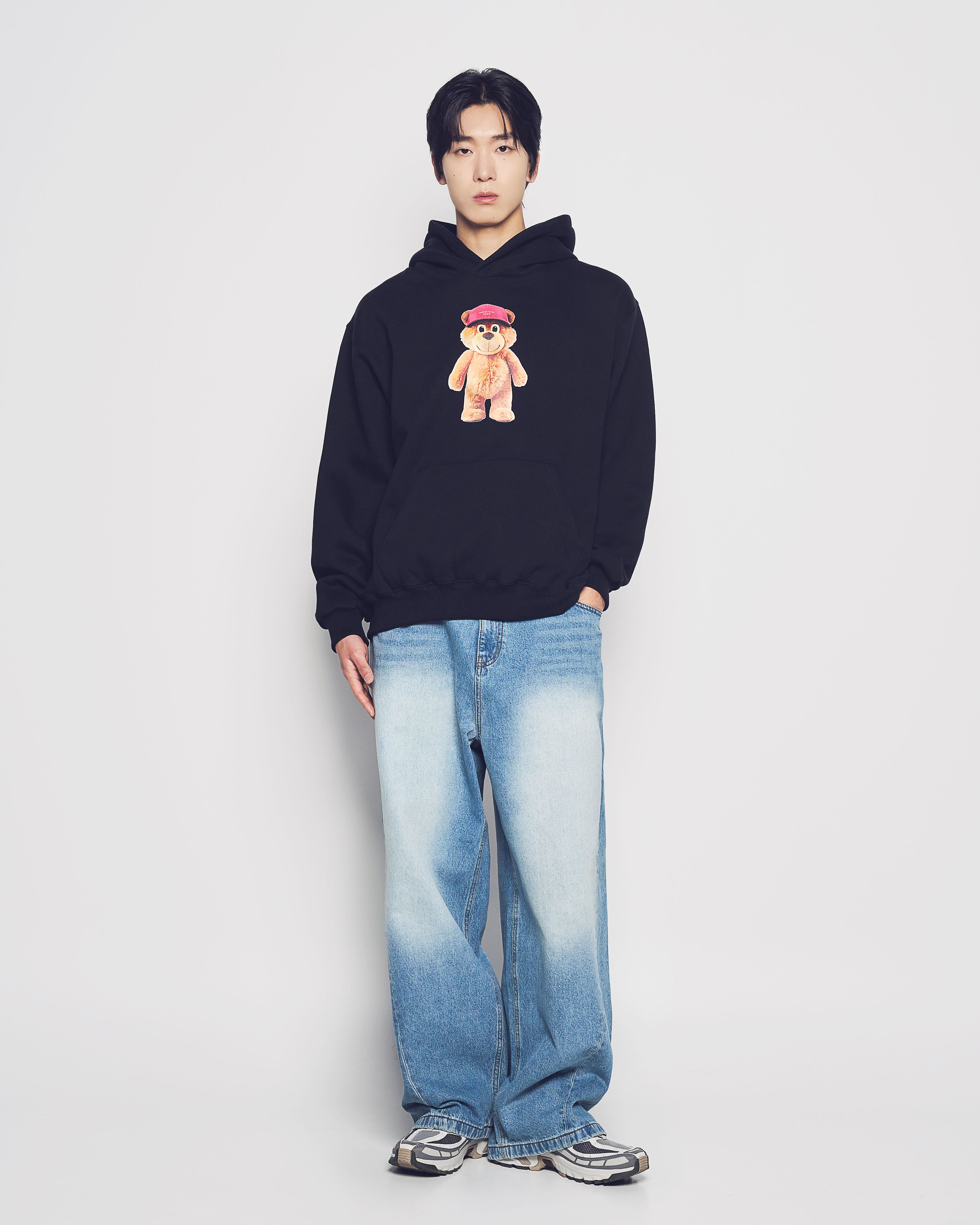 Áo Hoodie 3D Stand AC Bear Napping Đen